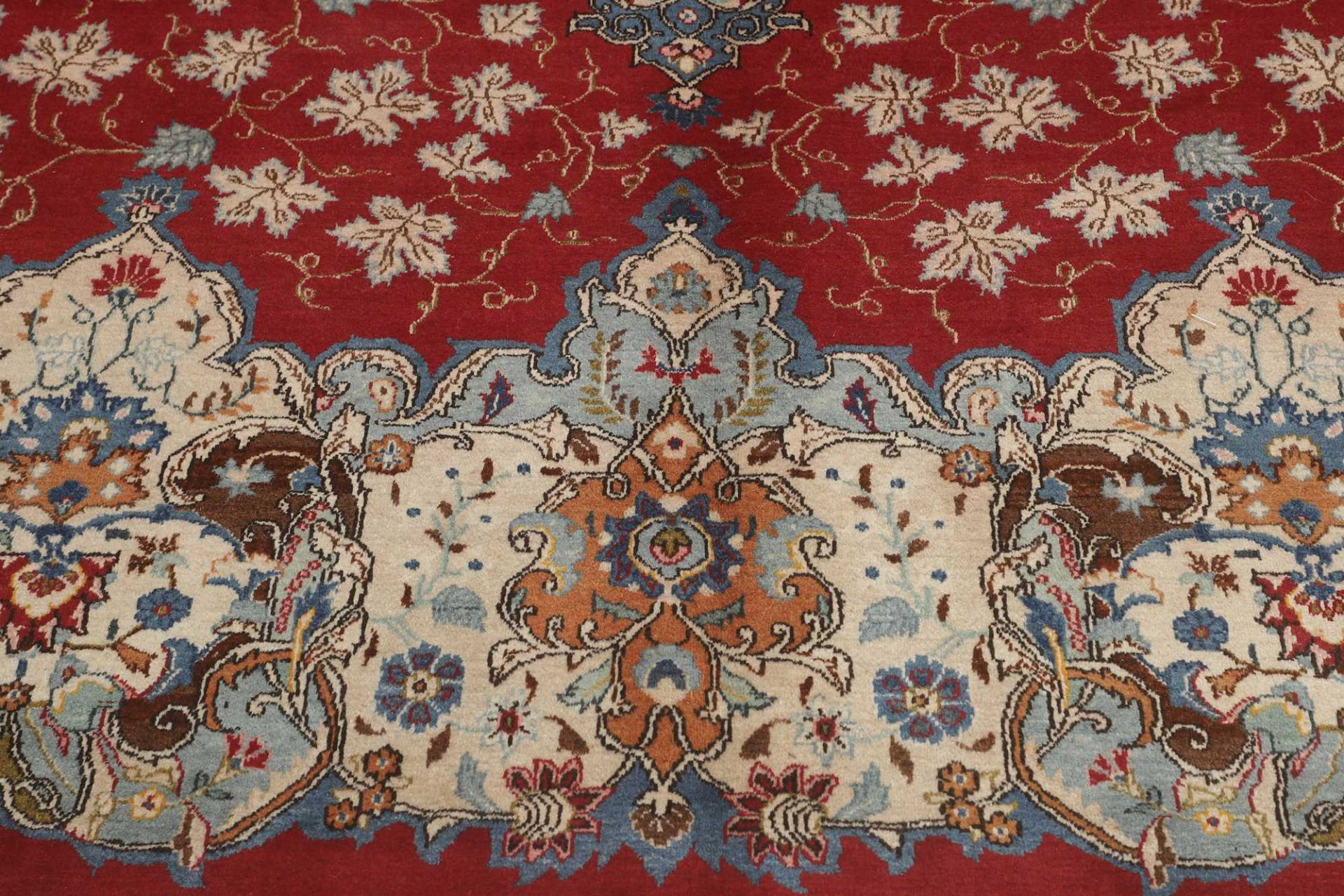 Handgeknüpfter Kashan Perserteppich, 353 × 529 cm, Wolle