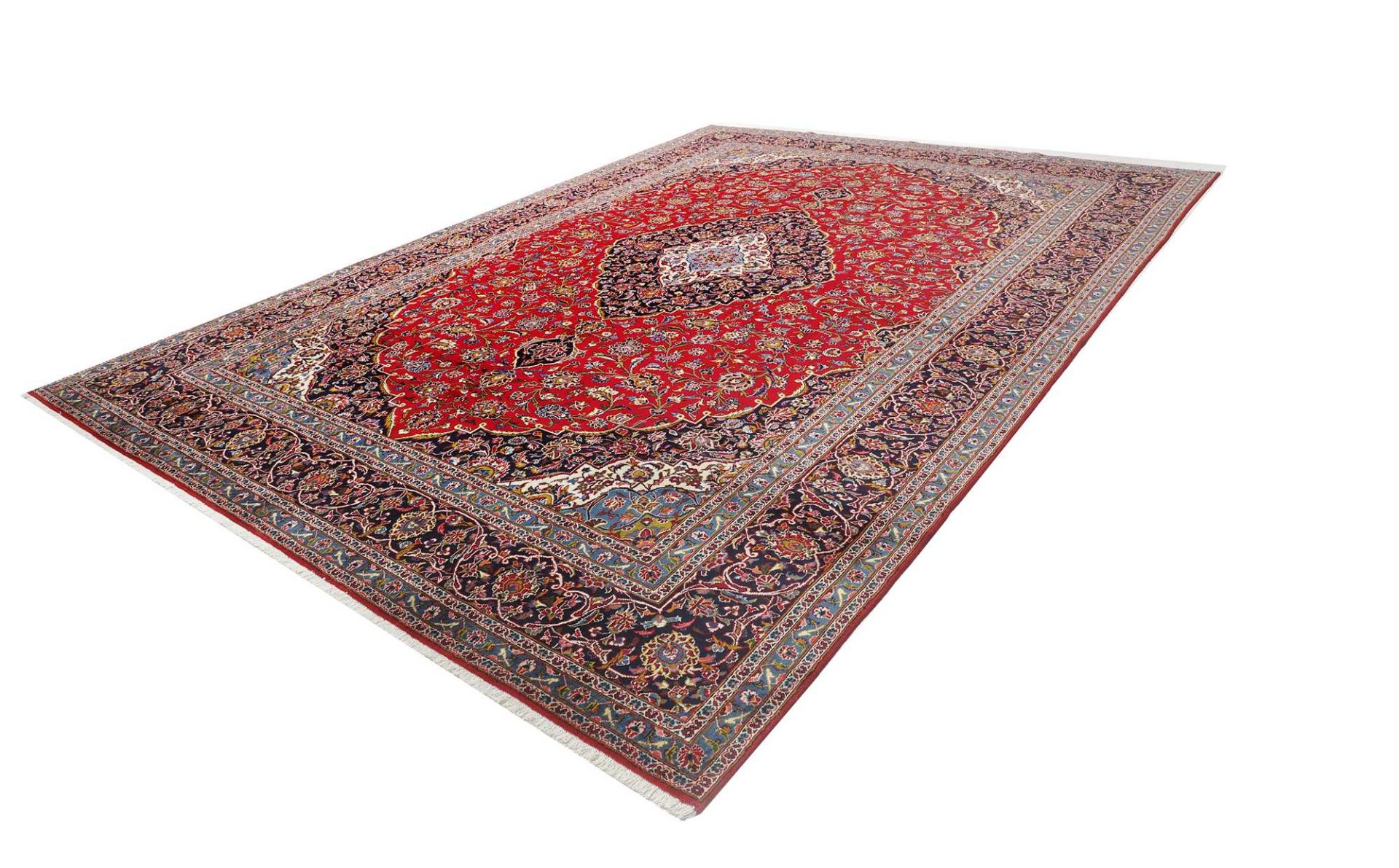 Handgeknüpfter Kashan Perserteppich 341 × 489 cm
