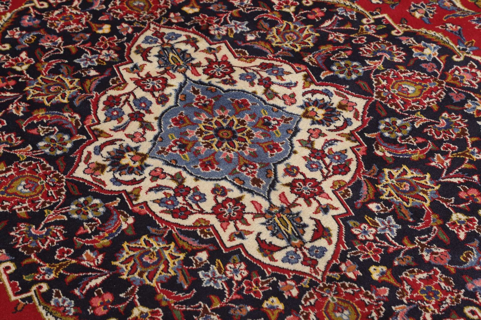 Handgeknüpfter Kashan Perserteppich 341 × 489 cm