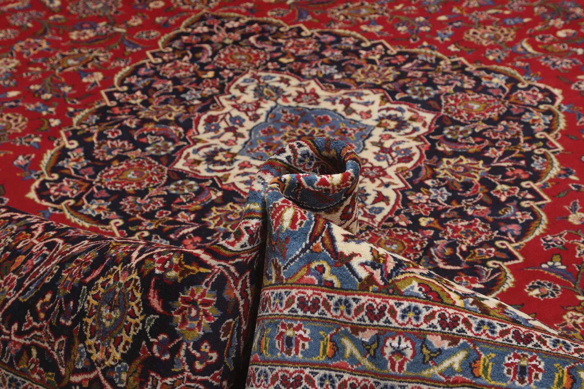 Handgeknüpfter Kashan Perserteppich 341 × 489 cm