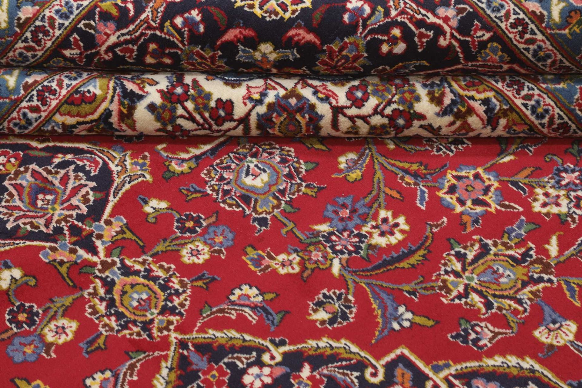 Handgeknüpfter Kashan Perserteppich 341 × 489 cm