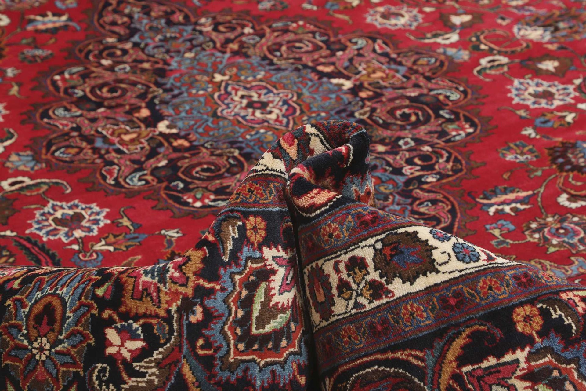 Handgeknüpfter Mashhad Perserteppich 348 × 486 cm