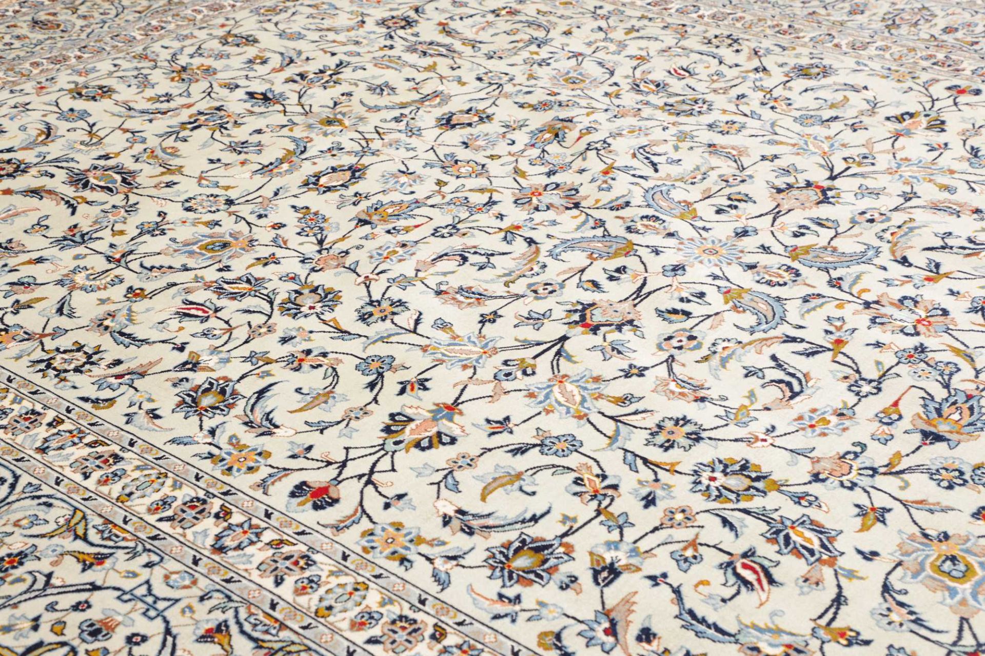 Handgeknüpfter Kashan Perserteppich, 311 × 441 cm, Wolle