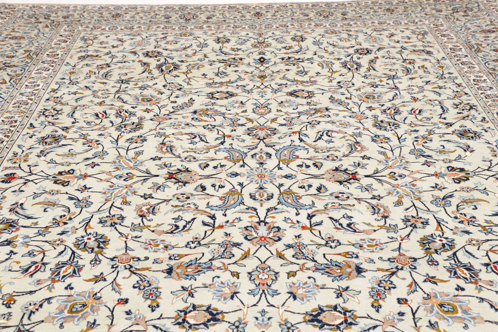 Handgeknüpfter Kashan Perserteppich, 311 × 441 cm, Wolle