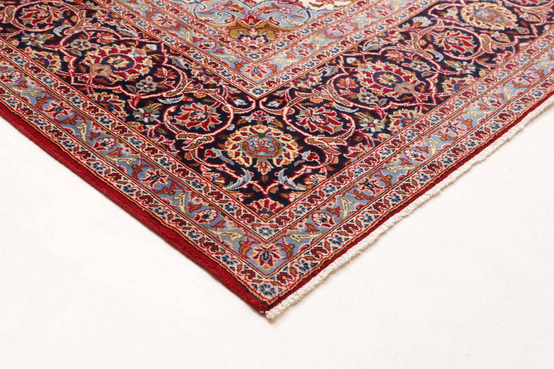 Handgeknüpfter Kashan Perserteppich, 296 × 452 cm, Wolle