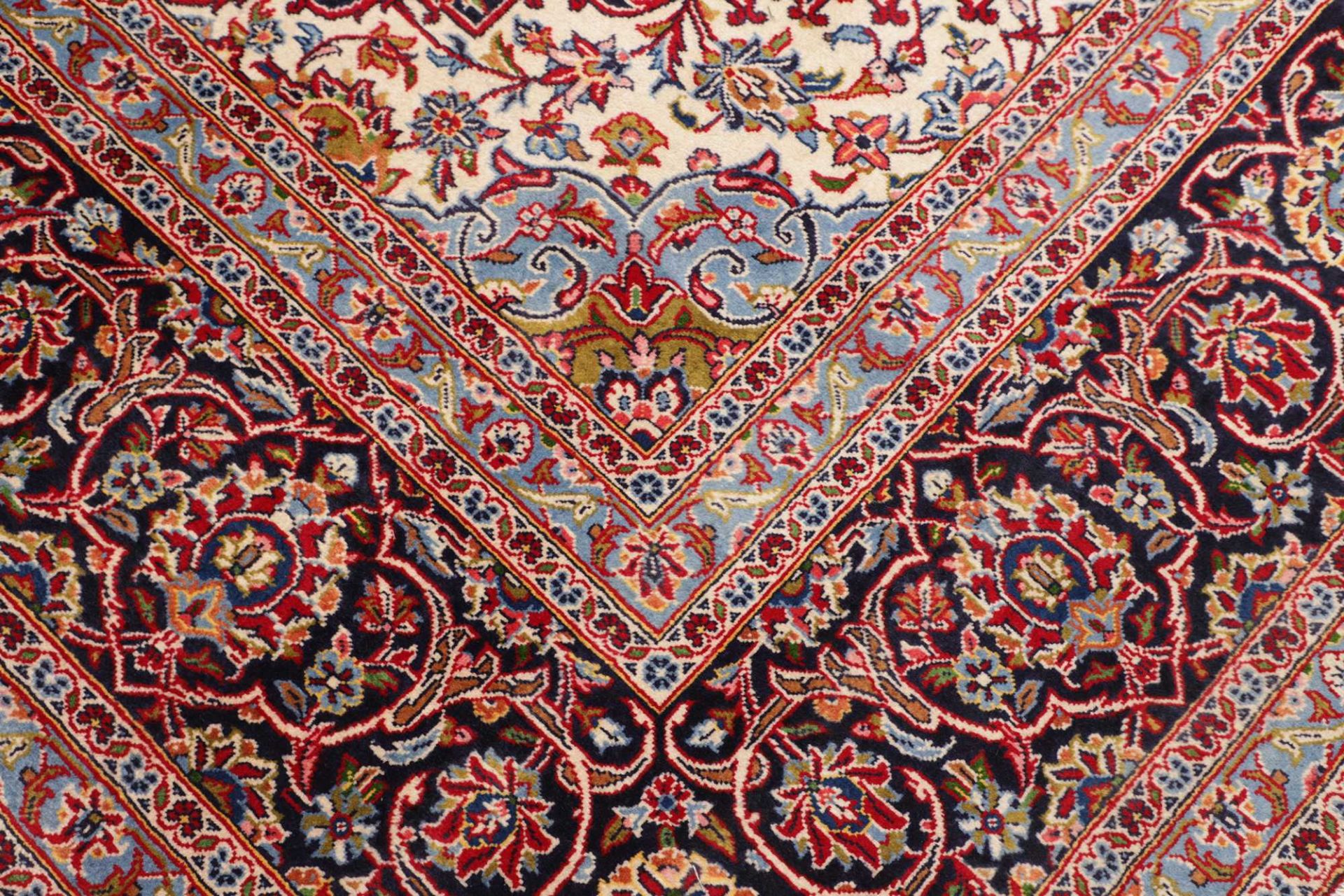 Handgeknüpfter Kashan Perserteppich, 296 × 452 cm, Wolle