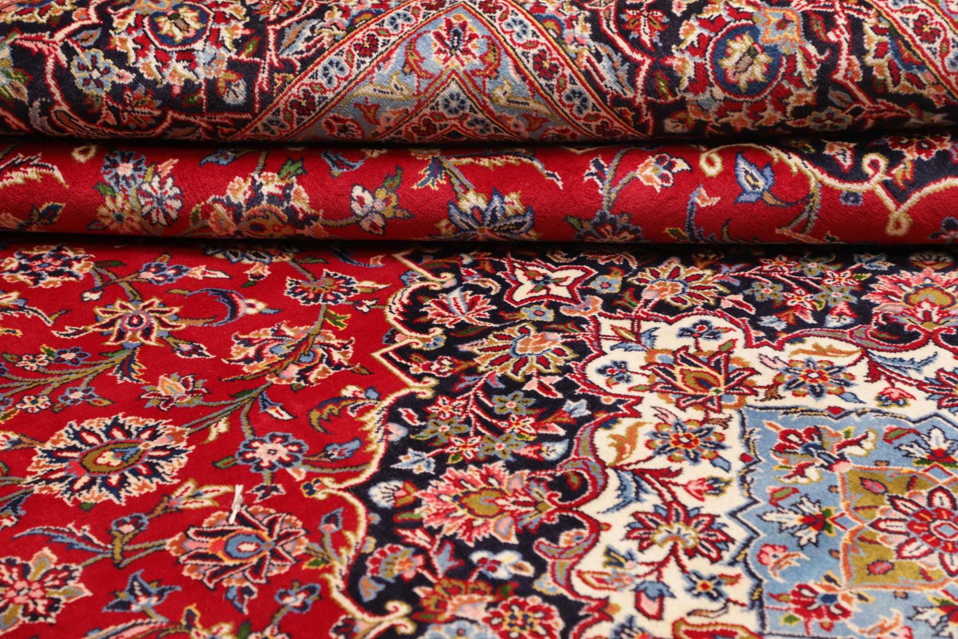 Handgeknüpfter Kashan Perserteppich, 296 × 452 cm, Wolle
