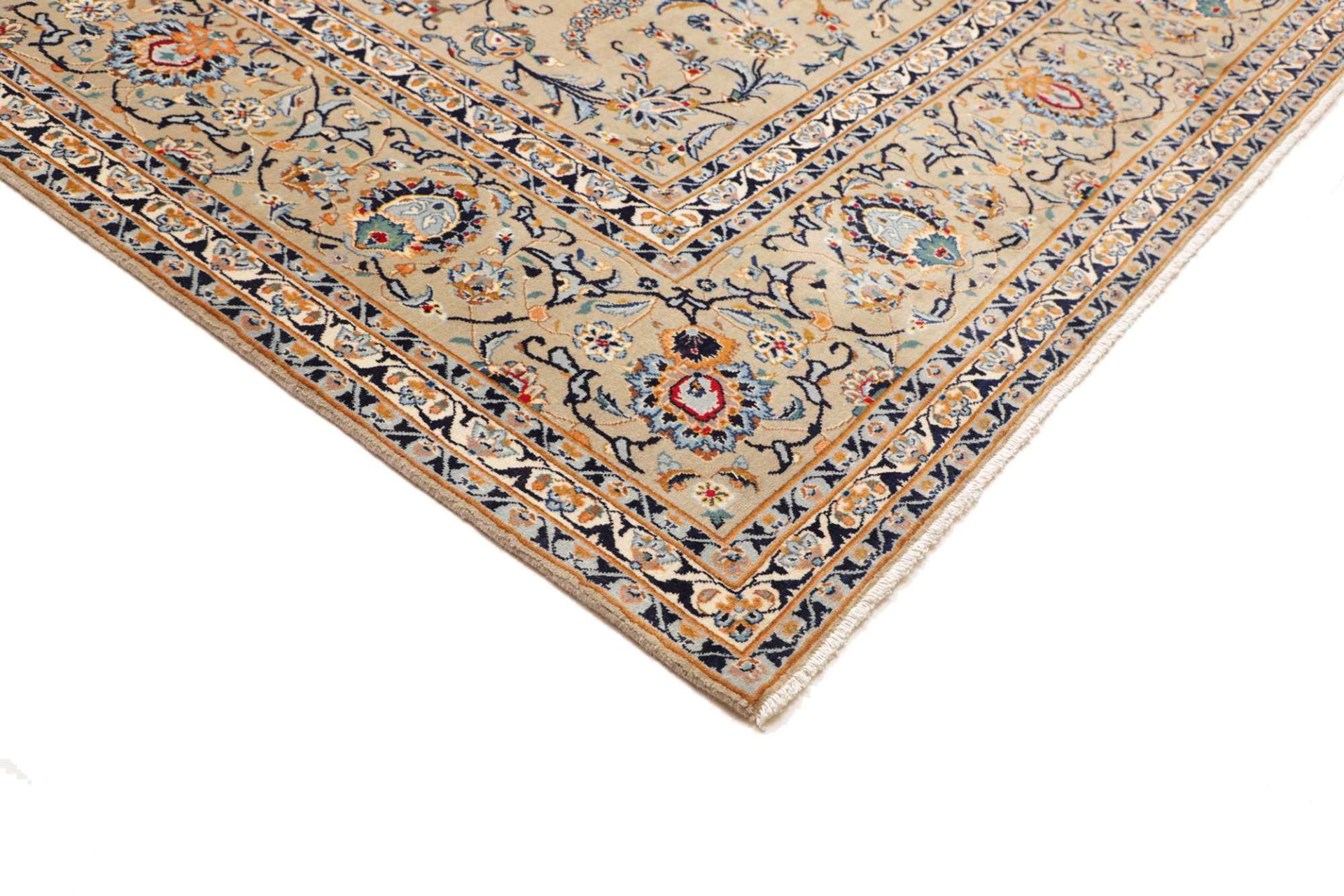 Handgeknüpfter Kashan Perserteppich, 311 × 424 cm, Wolle