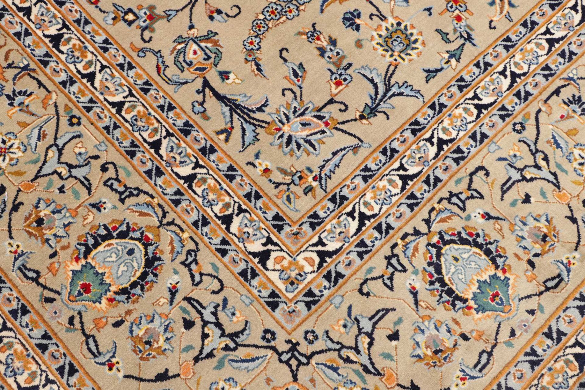 Handgeknüpfter Kashan Perserteppich, 311 × 424 cm, Wolle