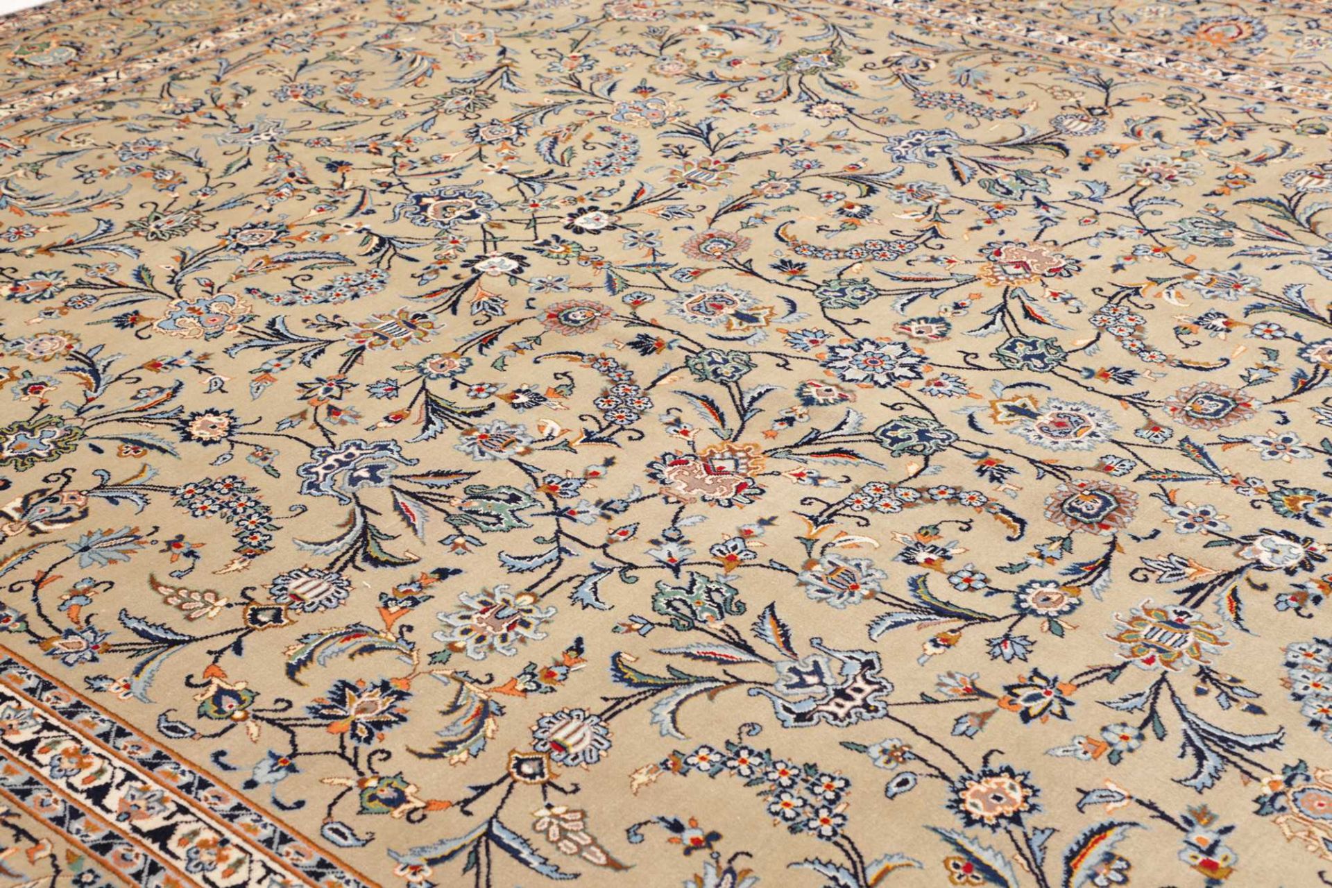 Handgeknüpfter Kashan Perserteppich, 311 × 424 cm, Wolle