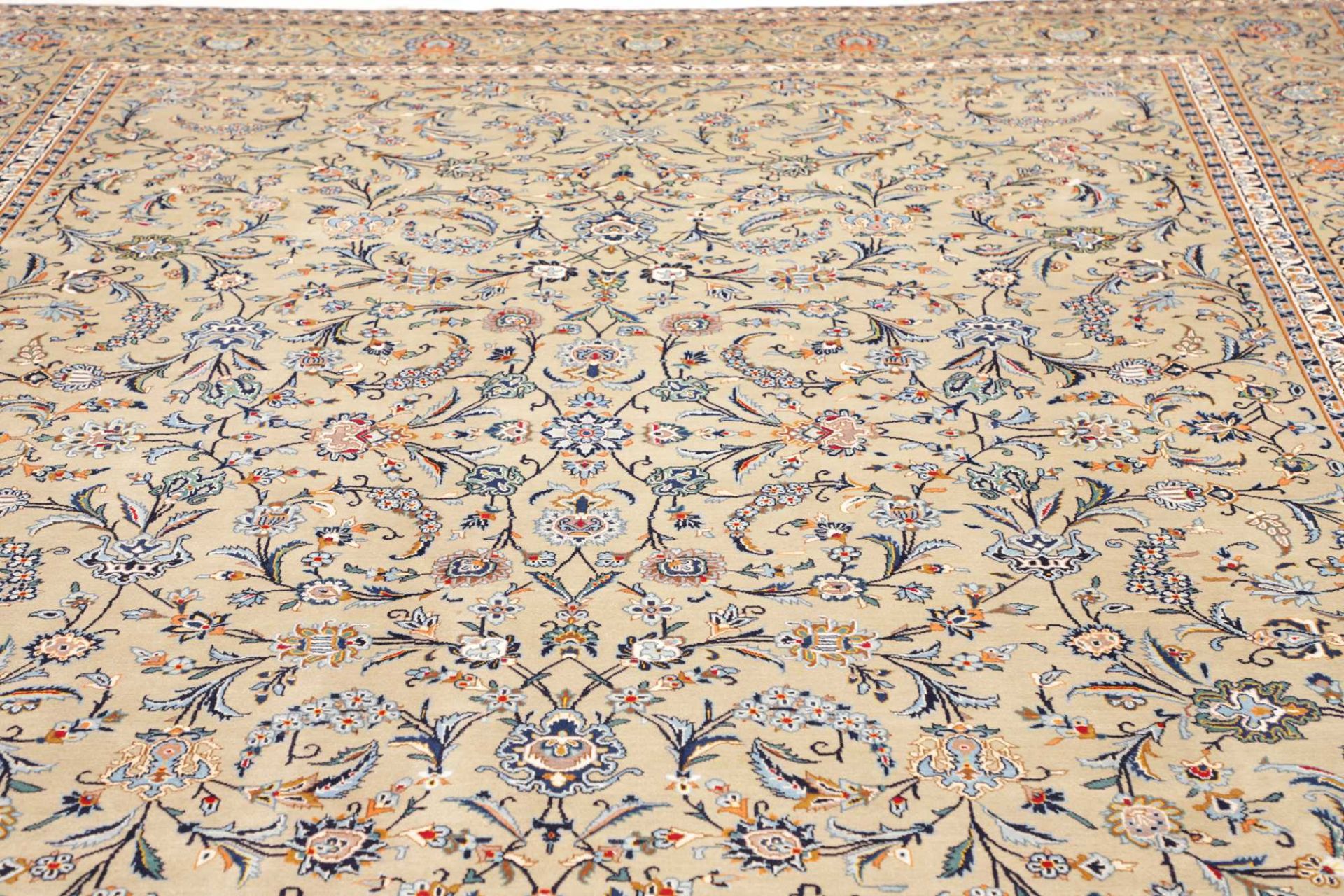 Handgeknüpfter Kashan Perserteppich, 311 × 424 cm, Wolle
