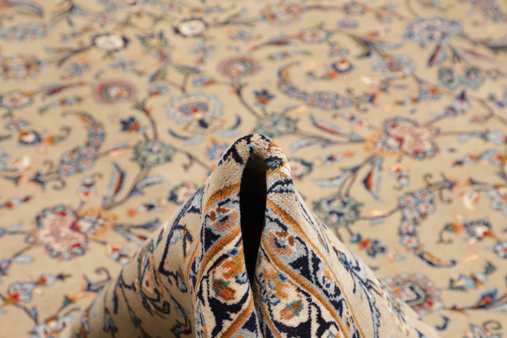 Handgeknüpfter Kashan Perserteppich, 311 × 424 cm, Wolle