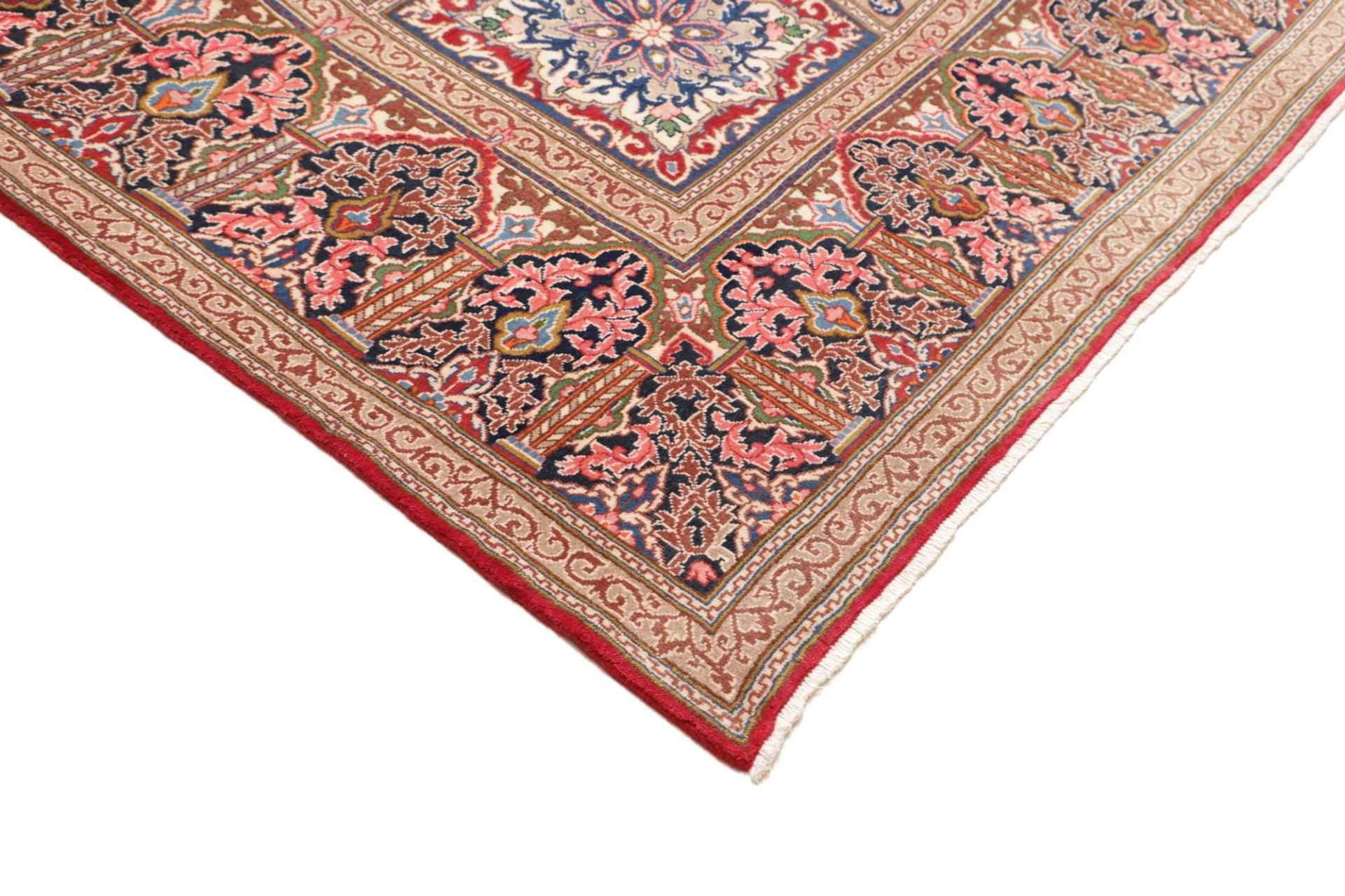 Handgeknüpfter Kashan Perserteppich, 301 × 436 cm, Wolle