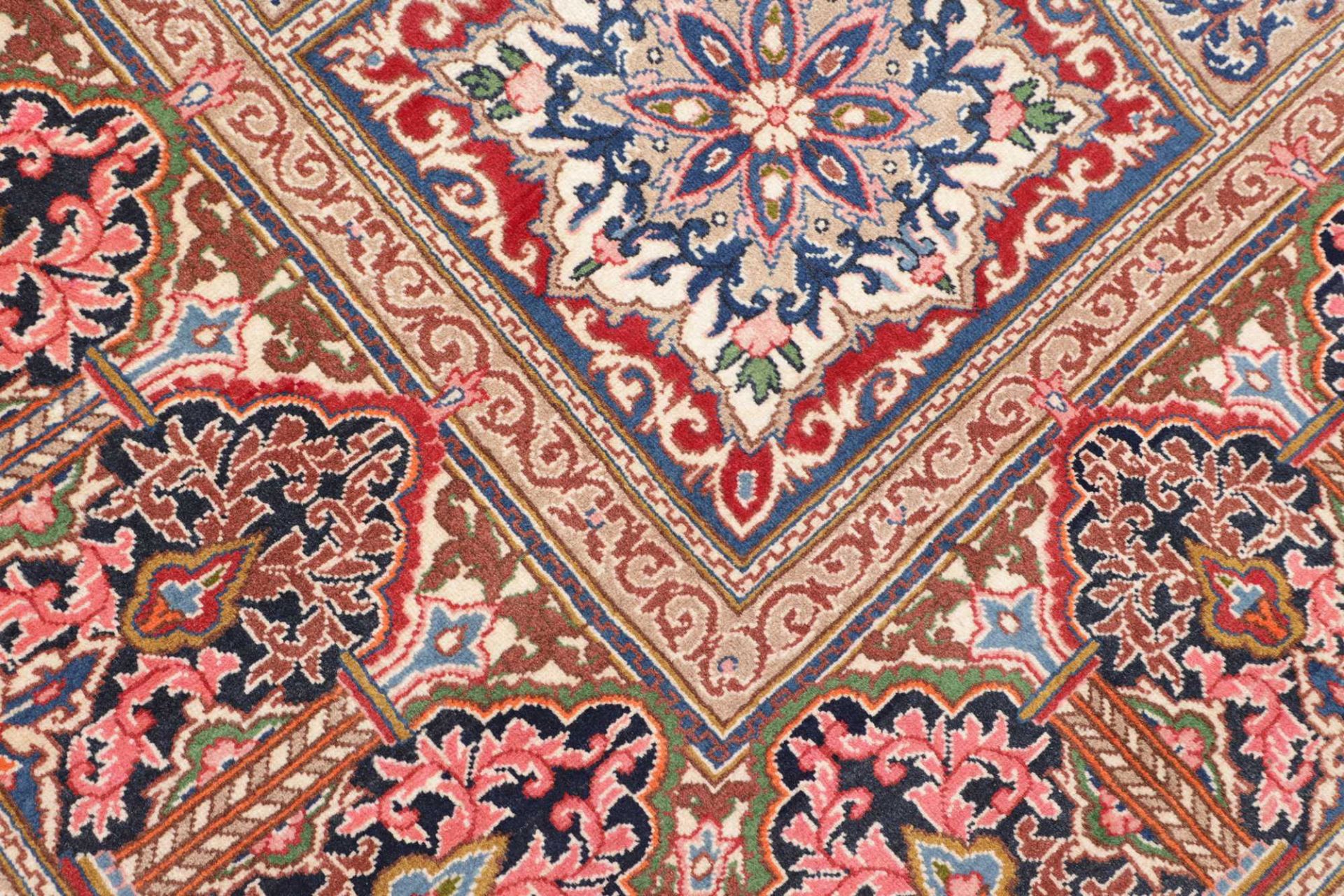 Handgeknüpfter Kashan Perserteppich, 301 × 436 cm, Wolle