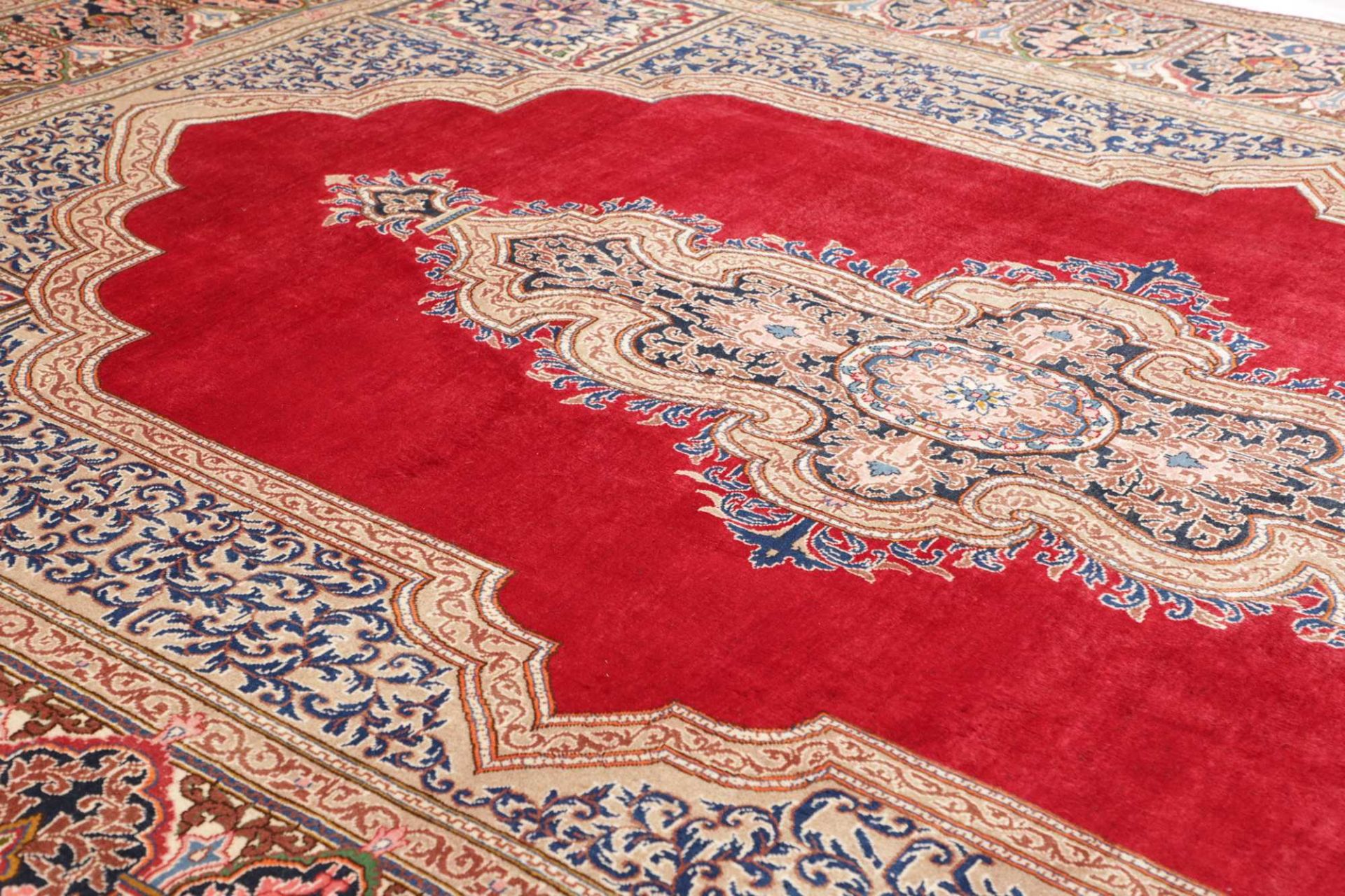 Handgeknüpfter Kashan Perserteppich, 301 × 436 cm, Wolle
