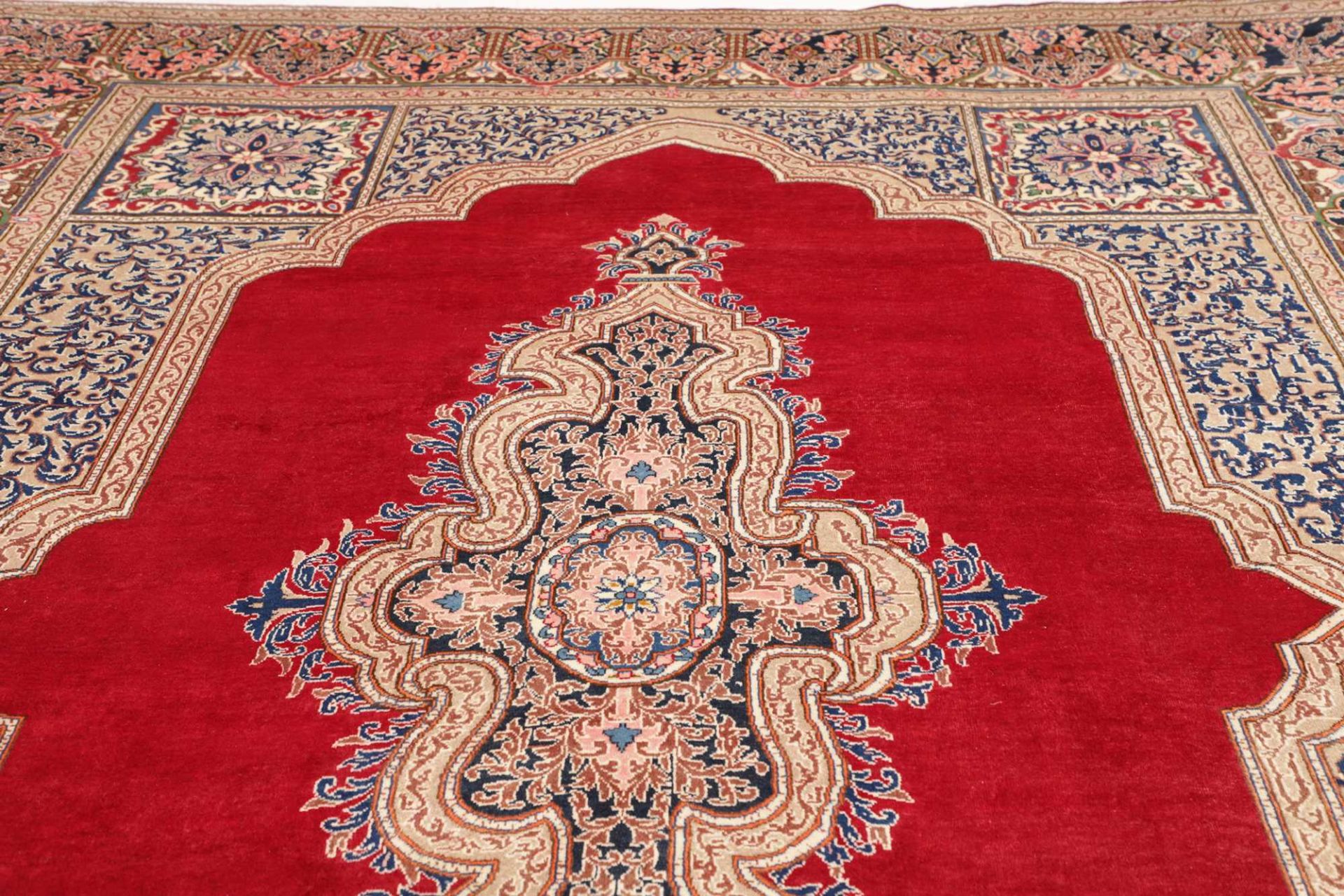 Handgeknüpfter Kashan Perserteppich, 301 × 436 cm, Wolle