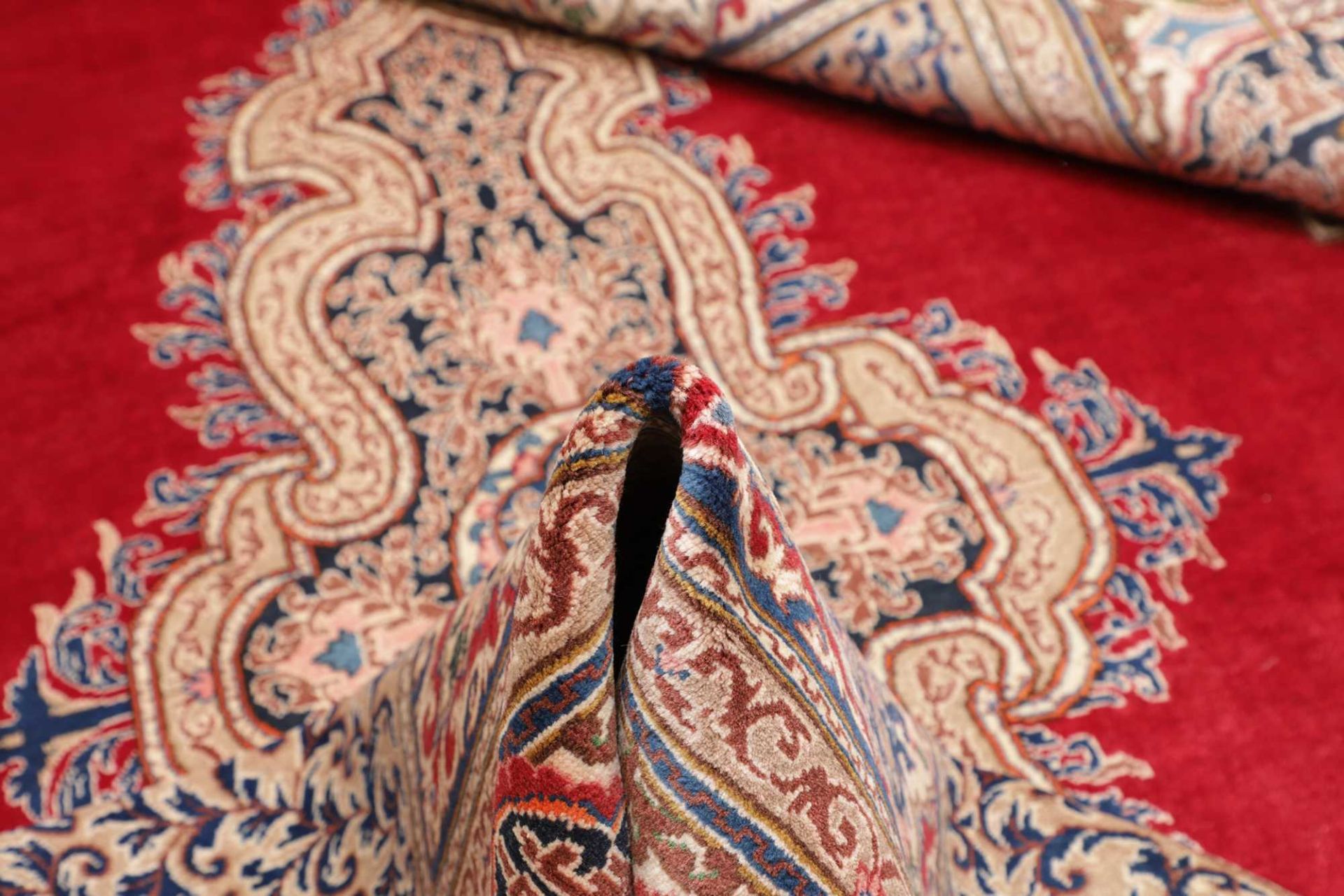 Handgeknüpfter Kashan Perserteppich, 301 × 436 cm, Wolle
