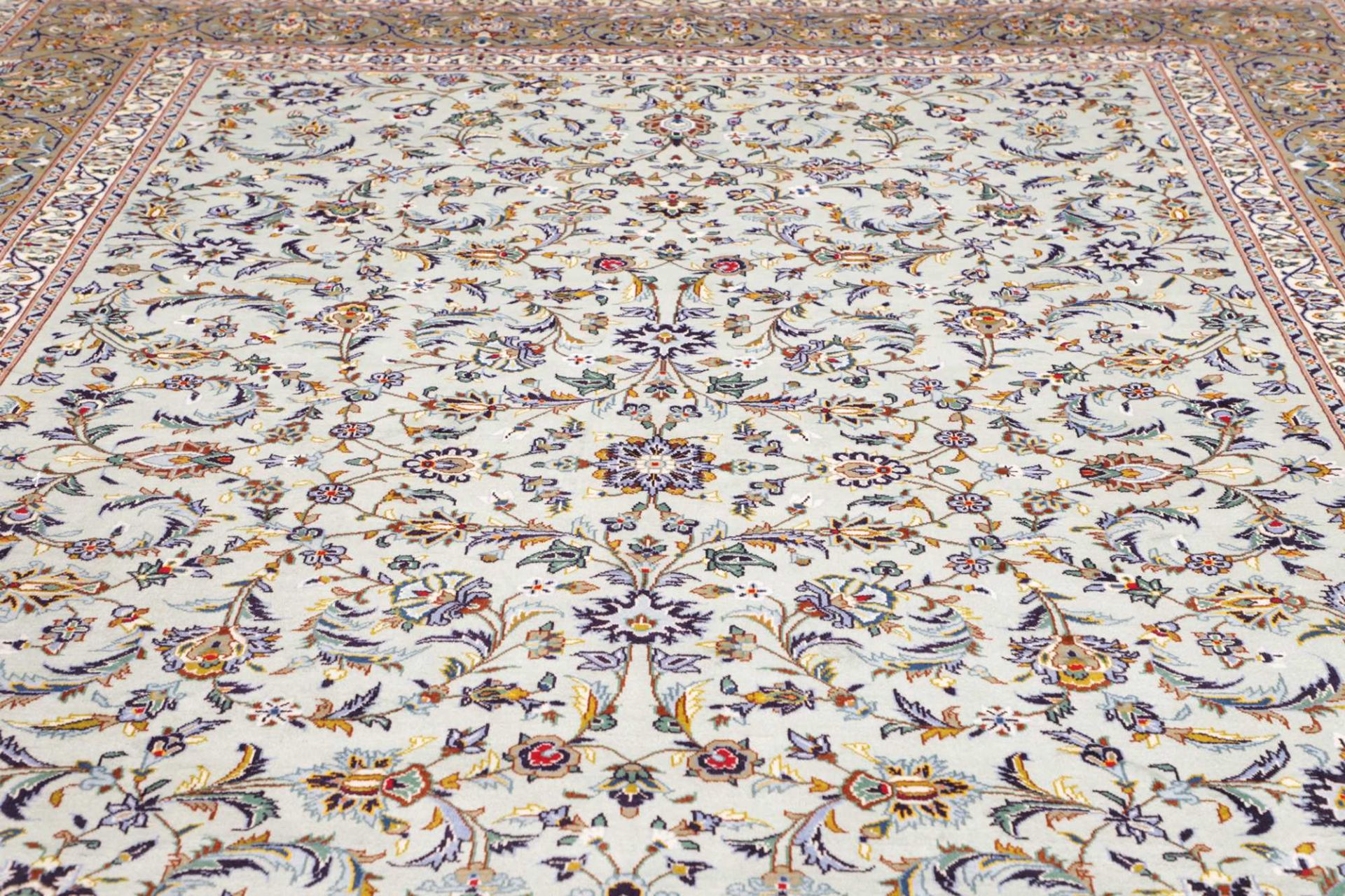 Kashan Perserteppich 301 × 427 cm aus Wolle, handgeknüpft