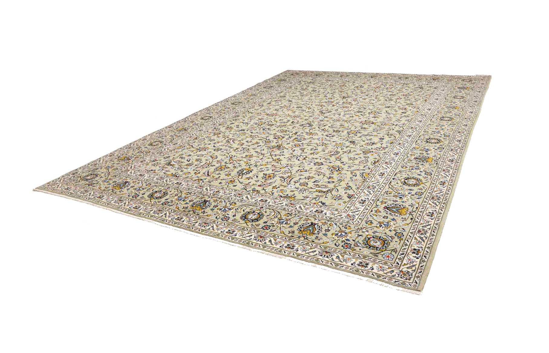 Handgeknüpfter Kashan Perserteppich, 311 × 411 cm, Wolle