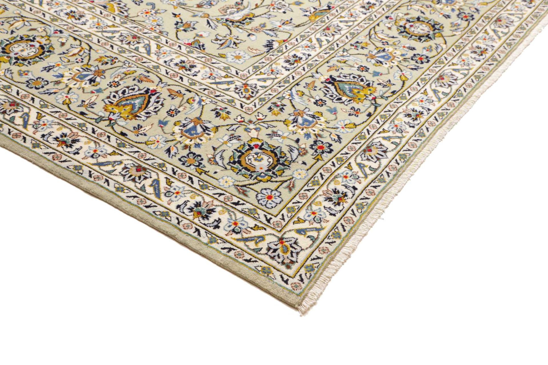 Handgeknüpfter Kashan Perserteppich, 311 × 411 cm, Wolle