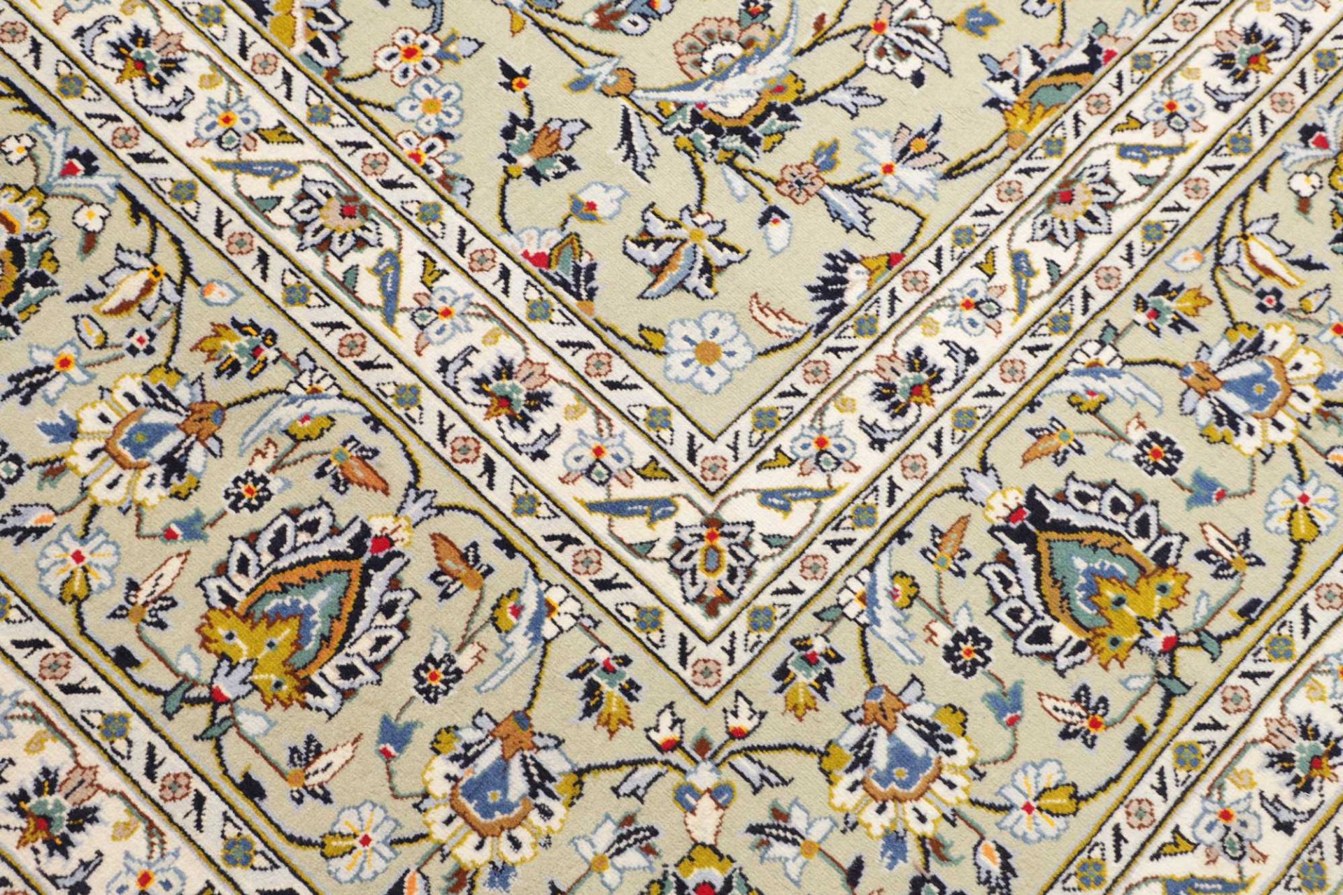 Handgeknüpfter Kashan Perserteppich, 311 × 411 cm, Wolle