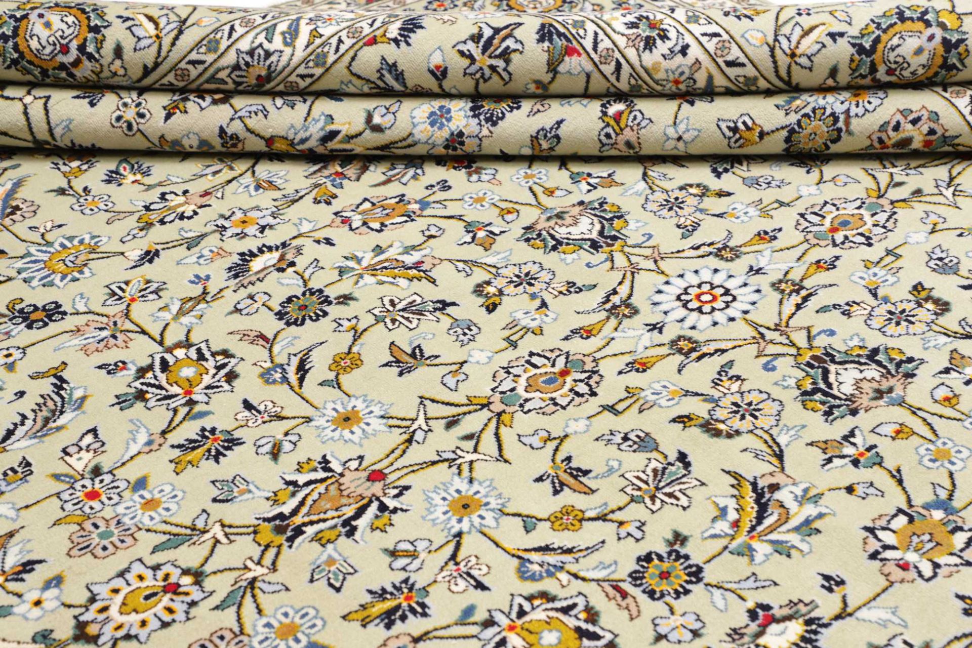 Handgeknüpfter Kashan Perserteppich, 311 × 411 cm, Wolle