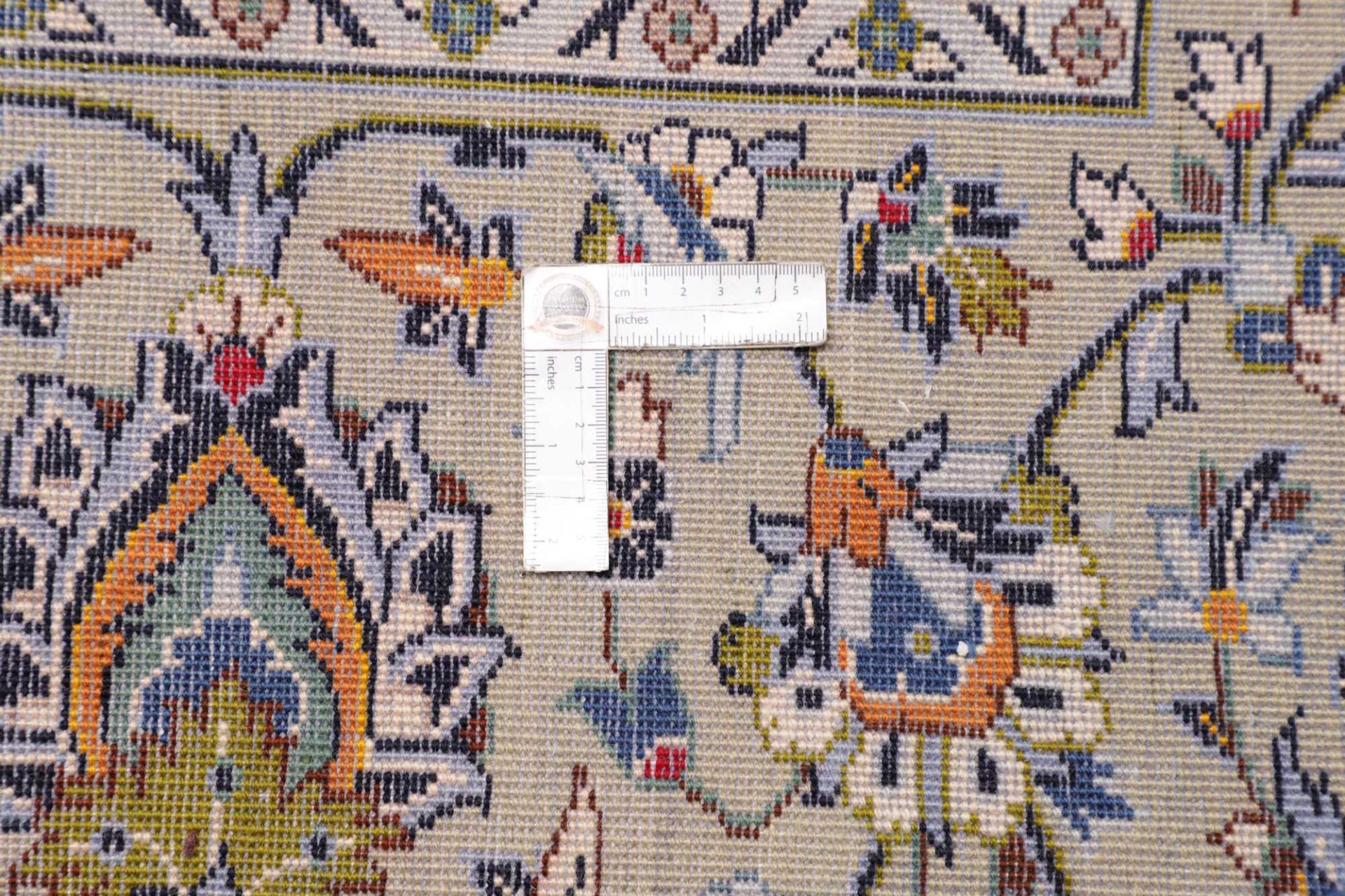 Handgeknüpfter Kashan Perserteppich, 311 × 411 cm, Wolle