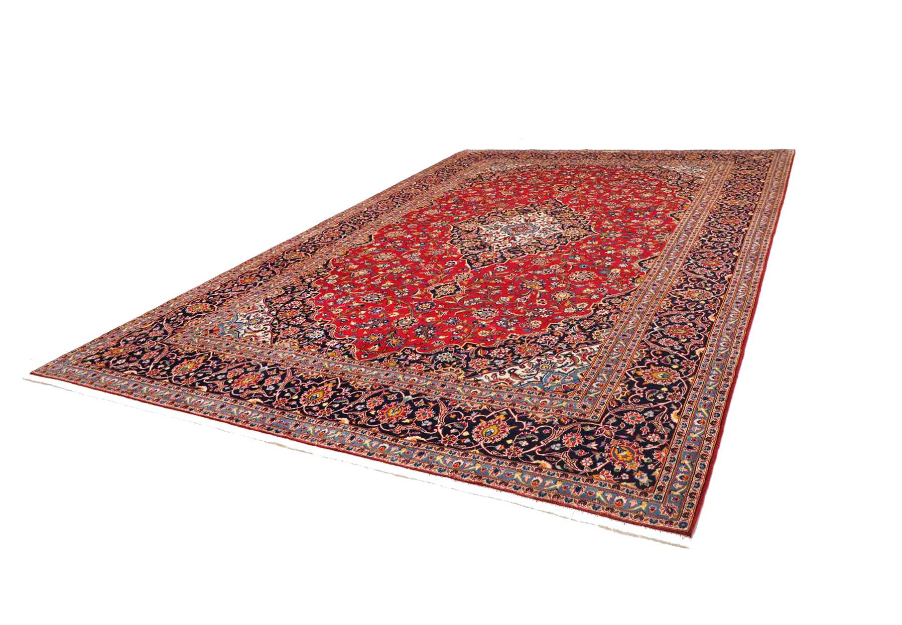 Kashan Perserteppich 301 × 424 cm aus Wolle, handgeknüpft