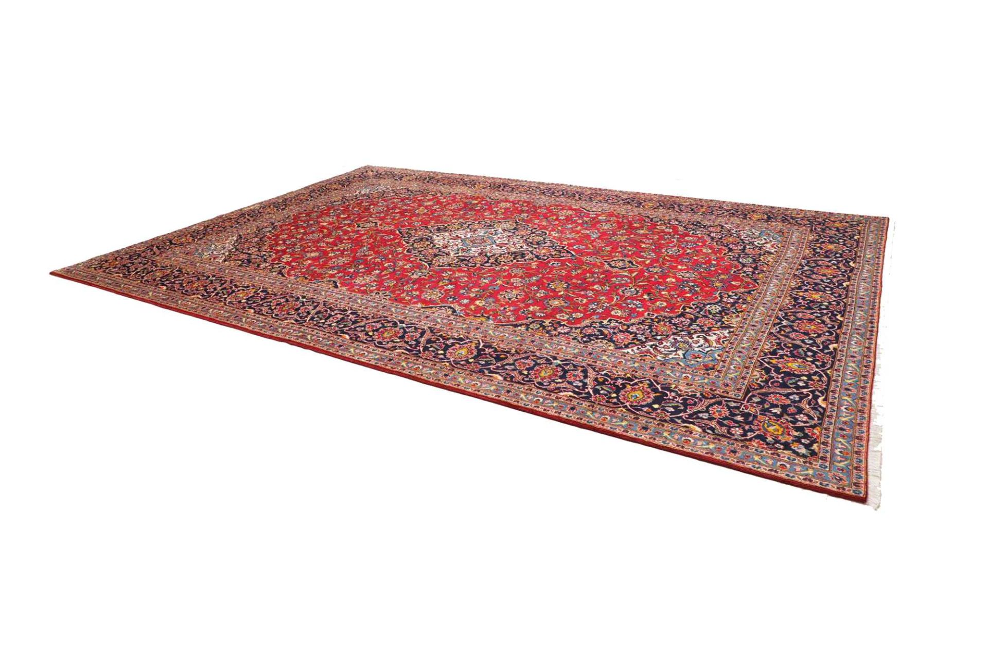 Kashan Perserteppich 301 × 424 cm aus Wolle, handgeknüpft
