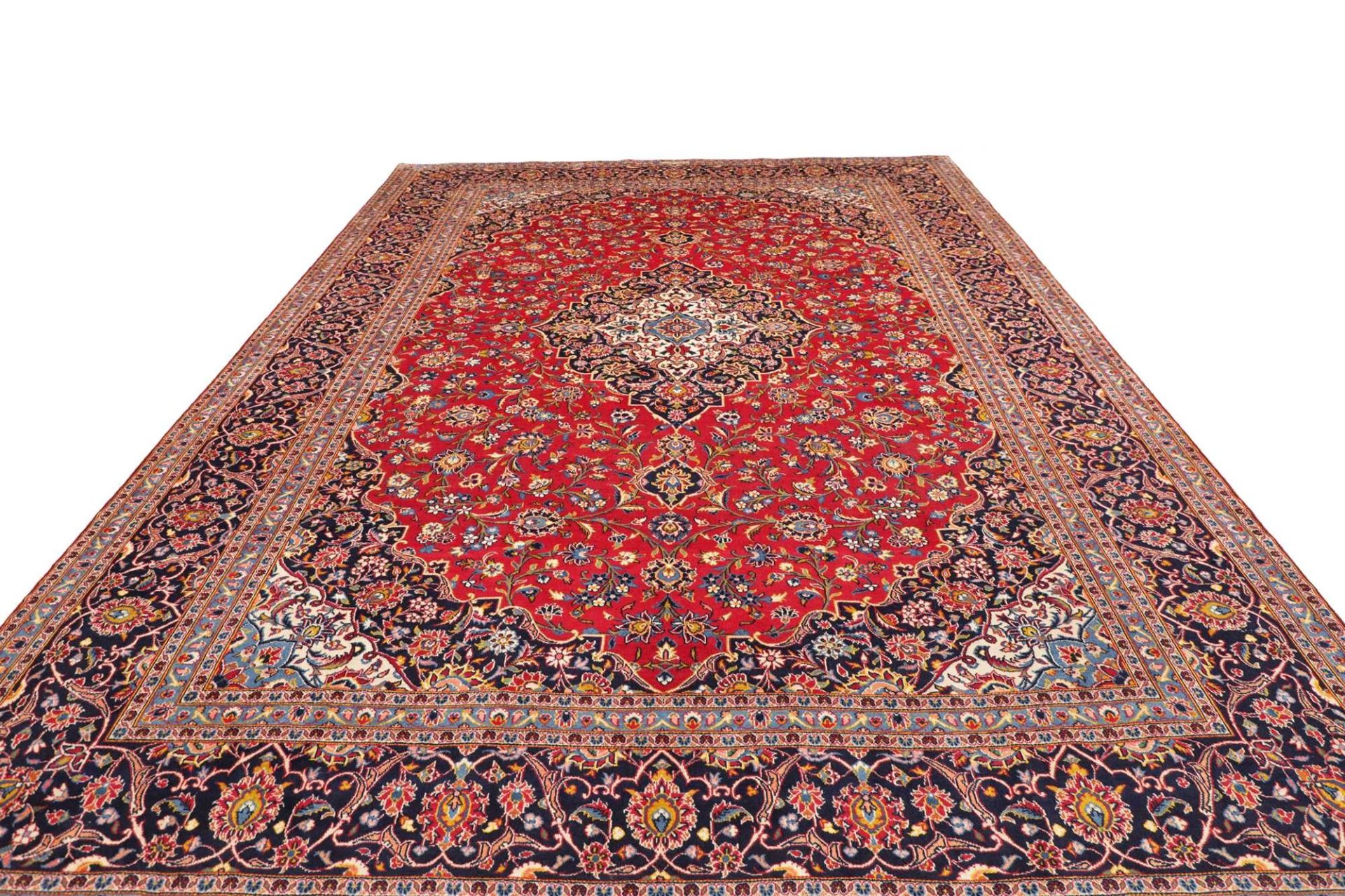 Kashan Perserteppich 301 × 424 cm aus Wolle, handgeknüpft