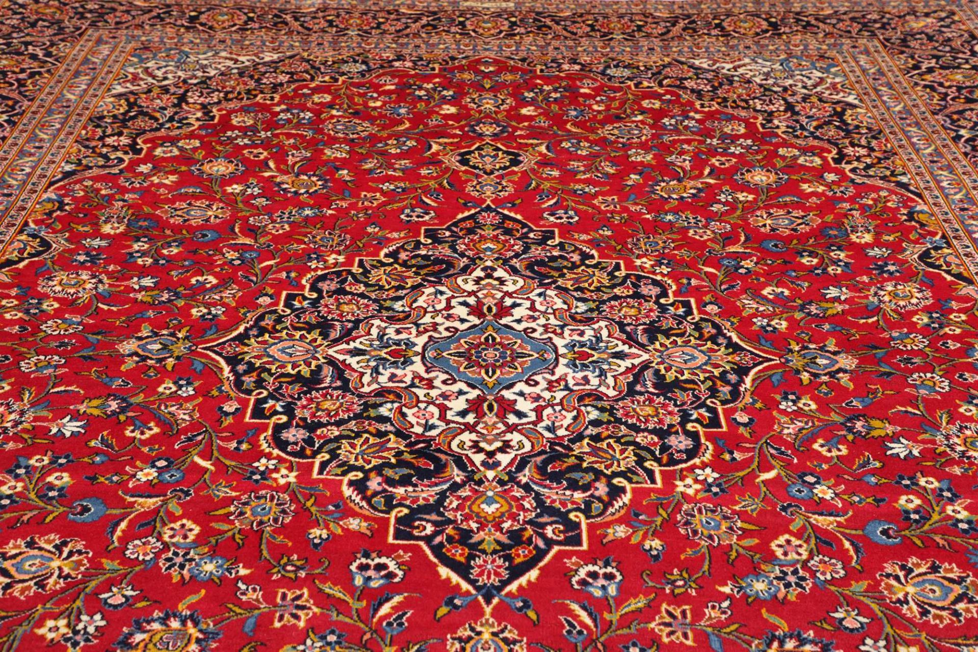 Kashan Perserteppich 301 × 424 cm aus Wolle, handgeknüpft