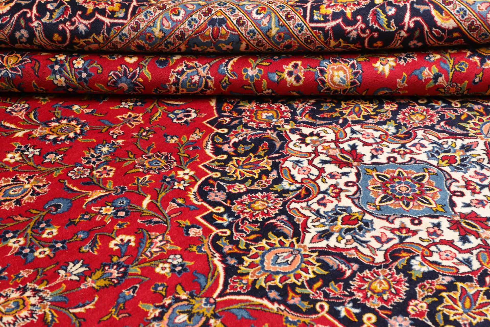 Kashan Perserteppich 301 × 424 cm aus Wolle, handgeknüpft