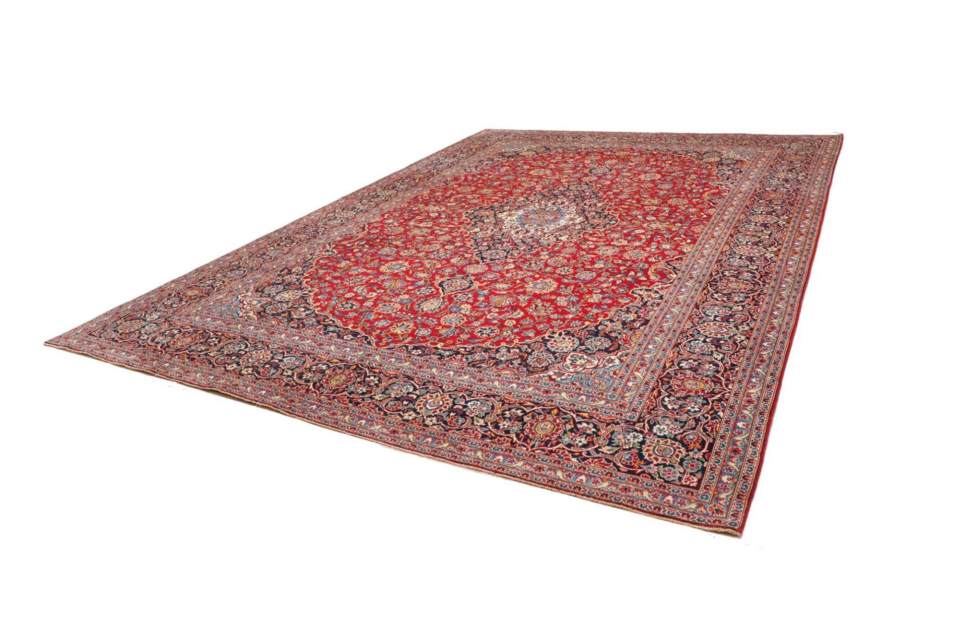 Handgeknüpfter Kashan Perserteppich 311 × 409 cm