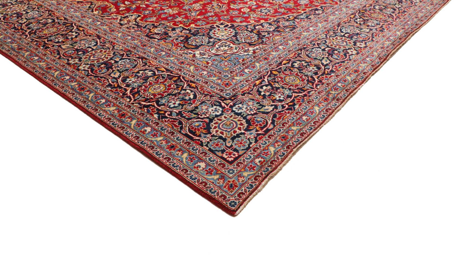 Handgeknüpfter Kashan Perserteppich 311 × 409 cm