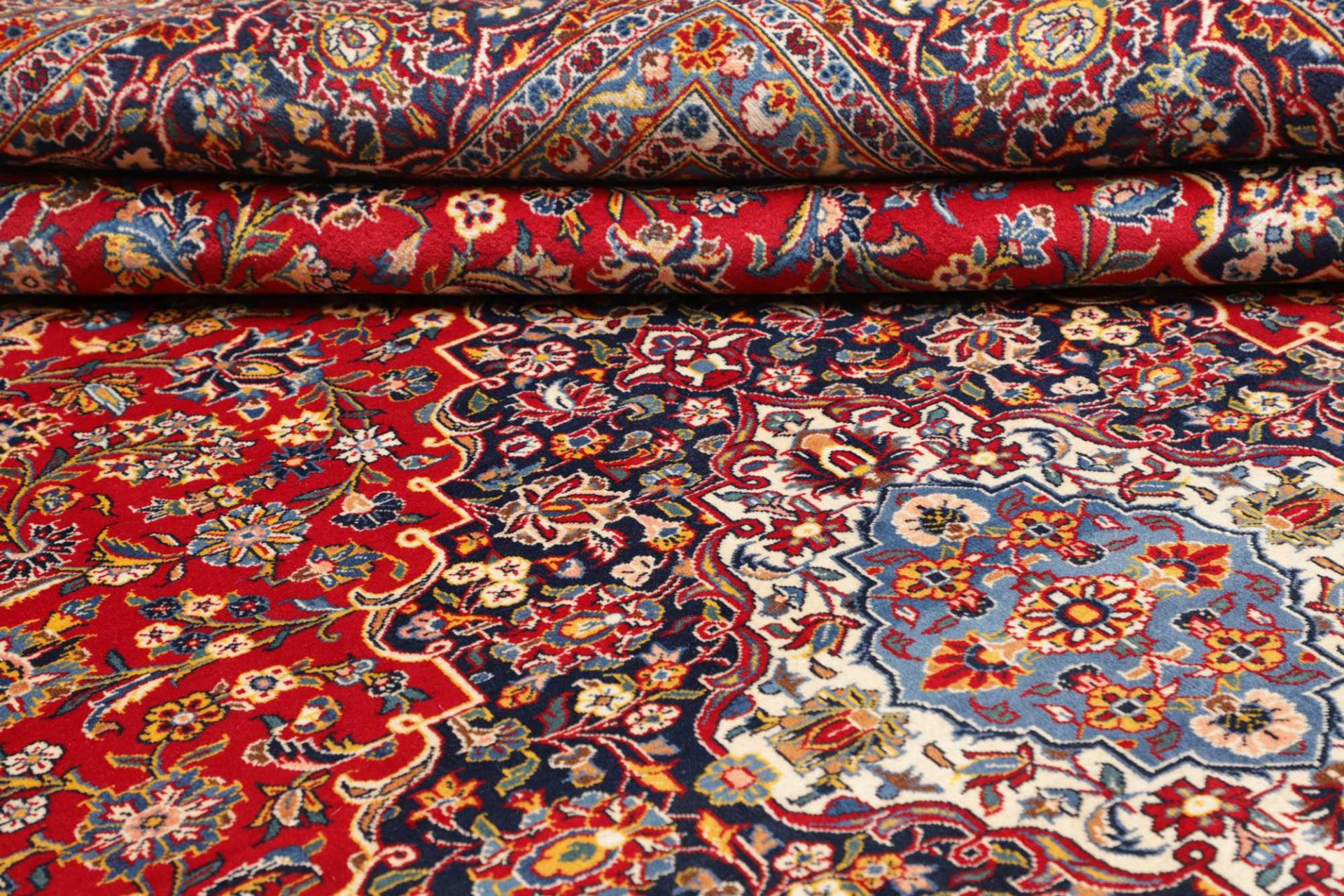 Handgeknüpfter Kashan Perserteppich 311 × 409 cm