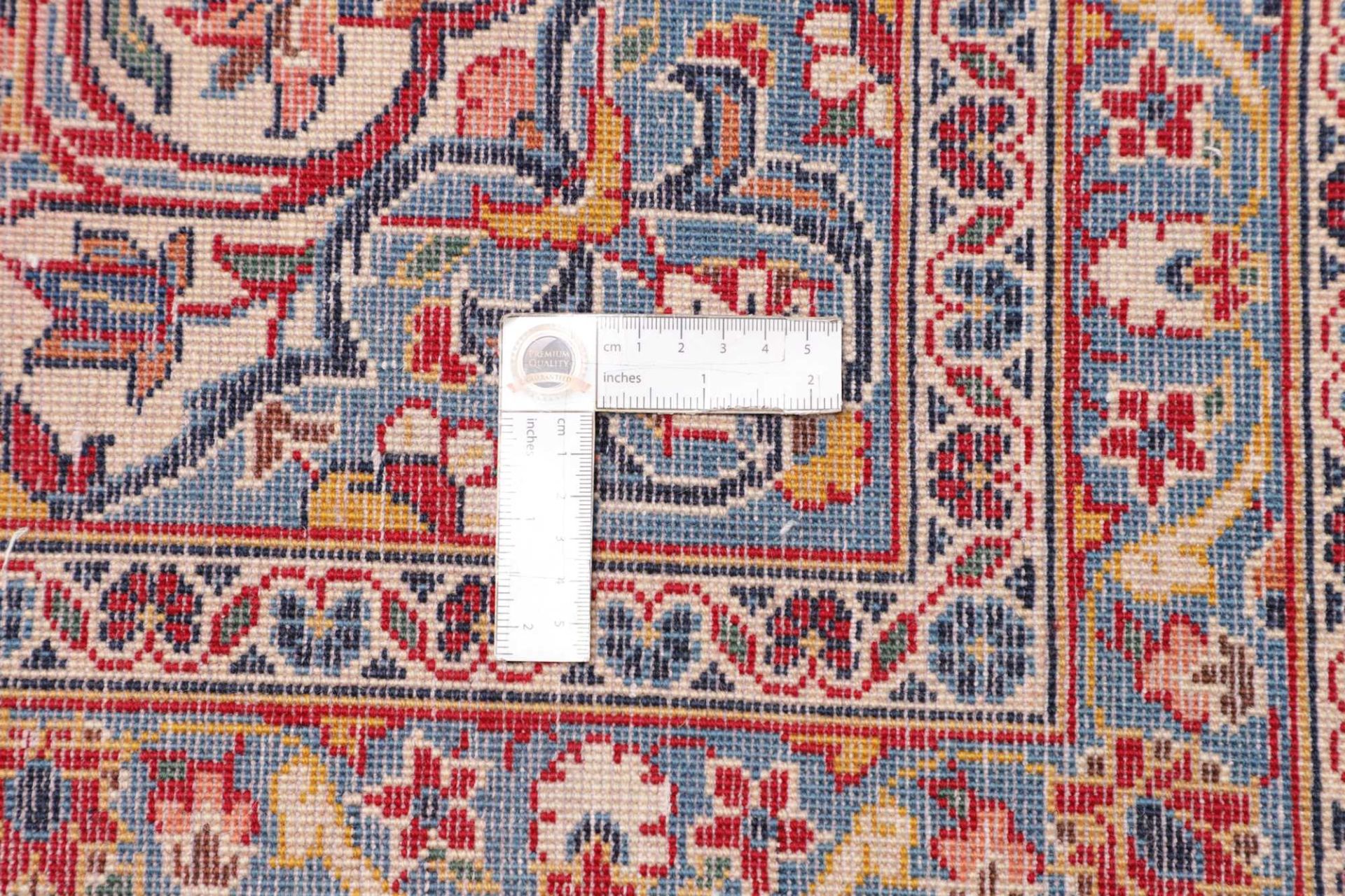 Handgeknüpfter Kashan Perserteppich 311 × 409 cm
