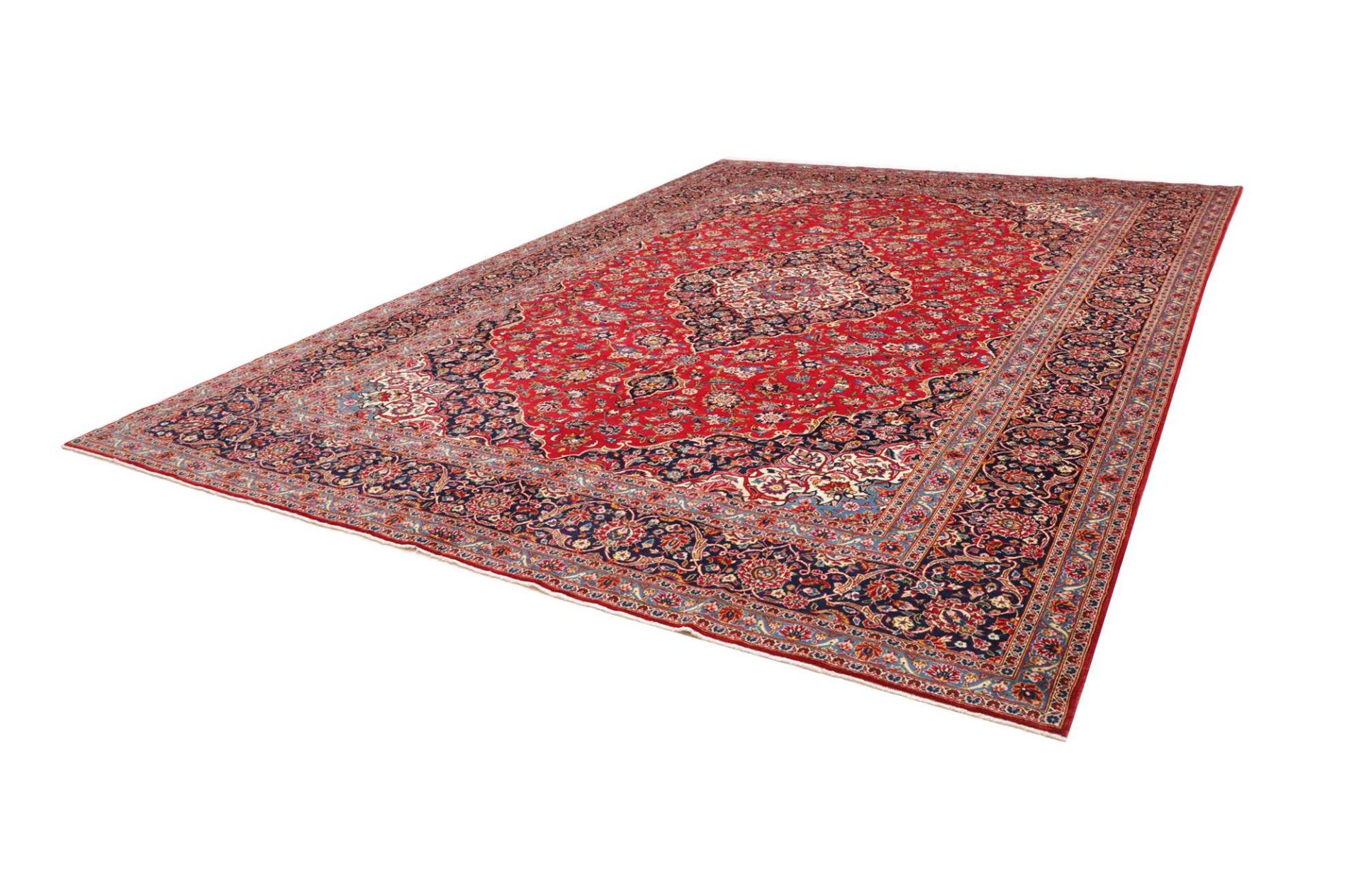 Handgeknüpfter Kashan Perserteppich, 311 × 407 cm, Wolle
