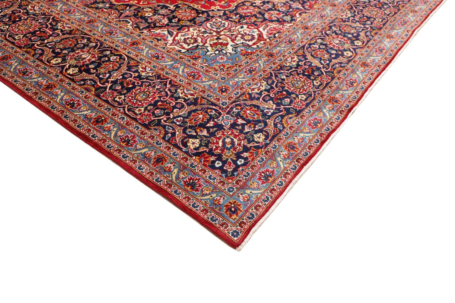 Handgeknüpfter Kashan Perserteppich, 311 × 407 cm, Wolle