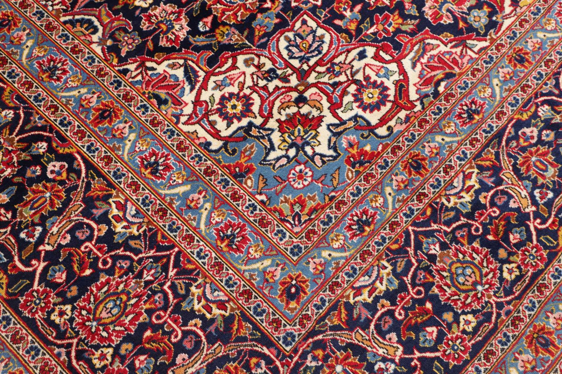 Handgeknüpfter Kashan Perserteppich, 311 × 407 cm, Wolle
