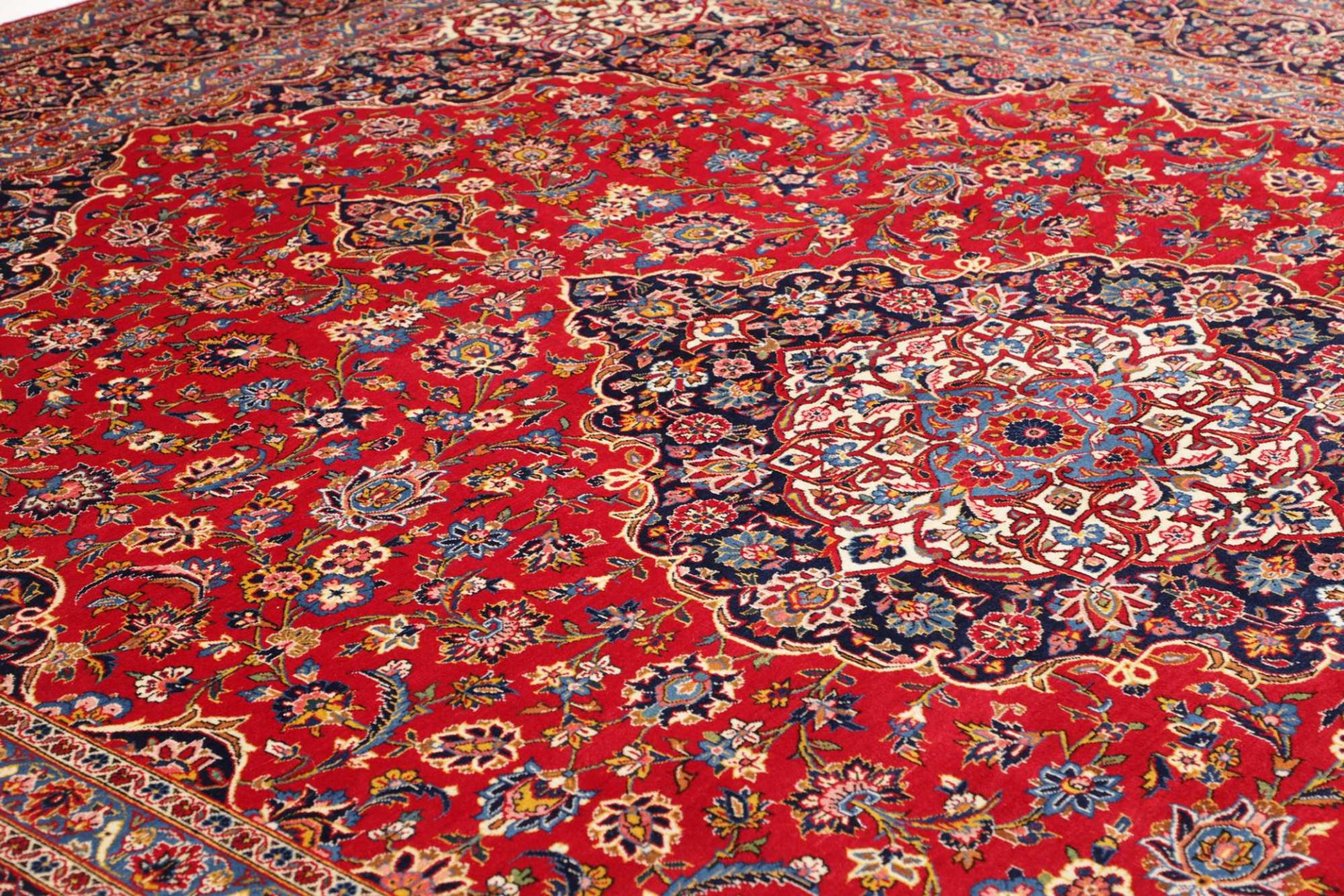 Handgeknüpfter Kashan Perserteppich, 311 × 407 cm, Wolle