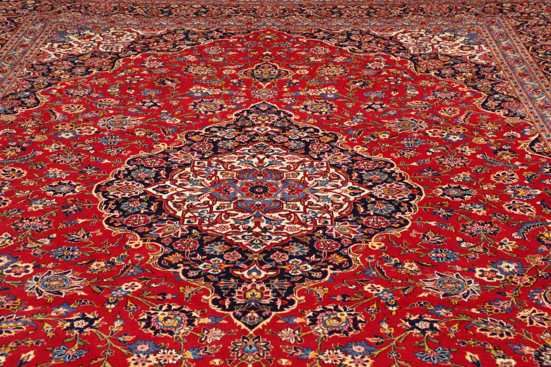 Handgeknüpfter Kashan Perserteppich, 311 × 407 cm, Wolle