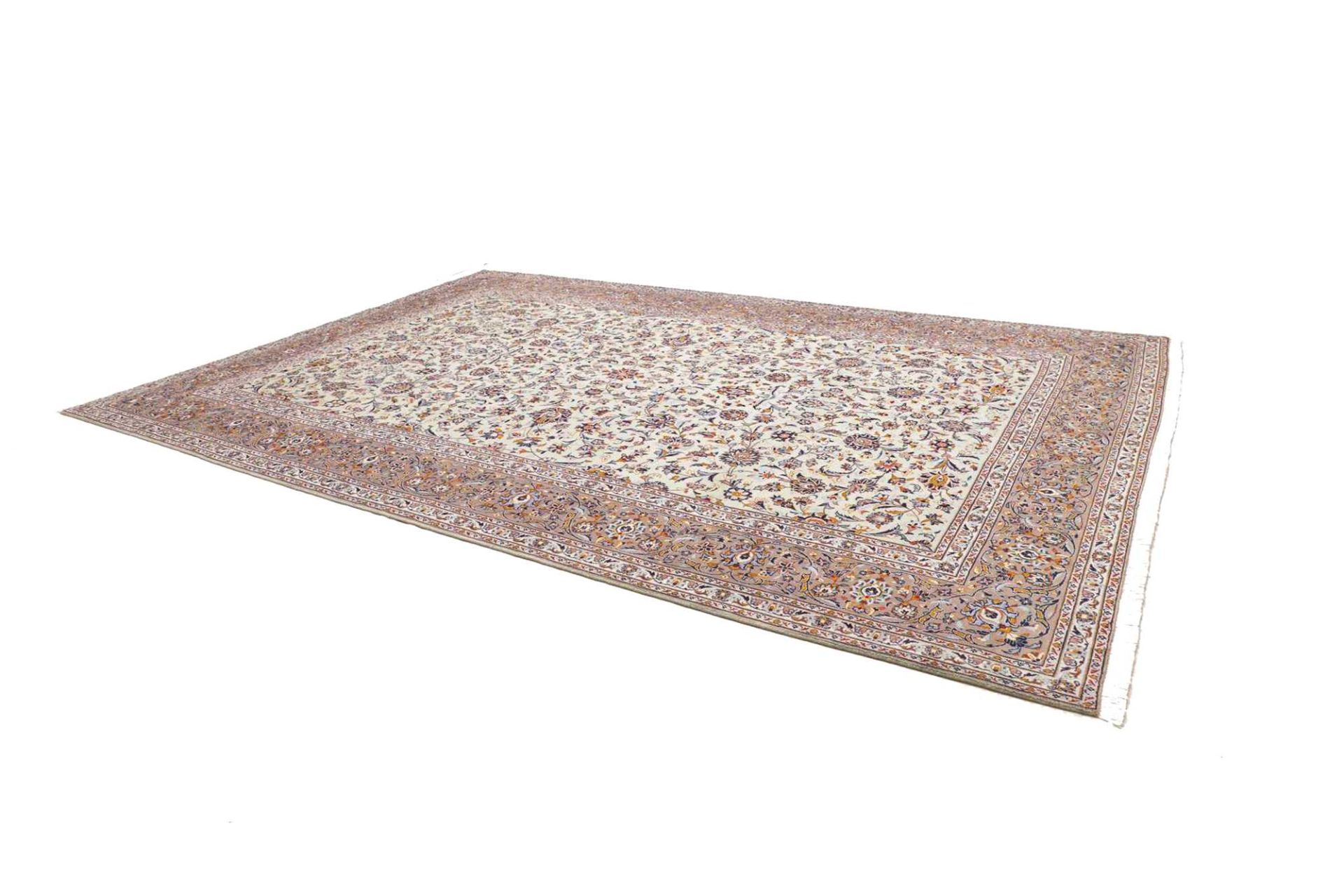 Handgeknüpfter Kashan Perserteppich 297 × 425 cm