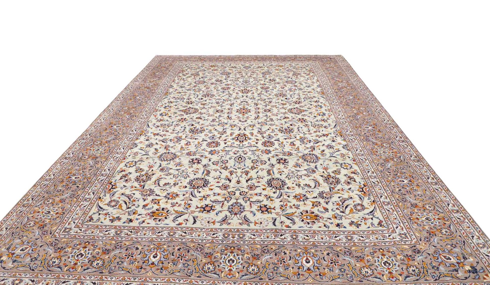 Handgeknüpfter Kashan Perserteppich 297 × 425 cm