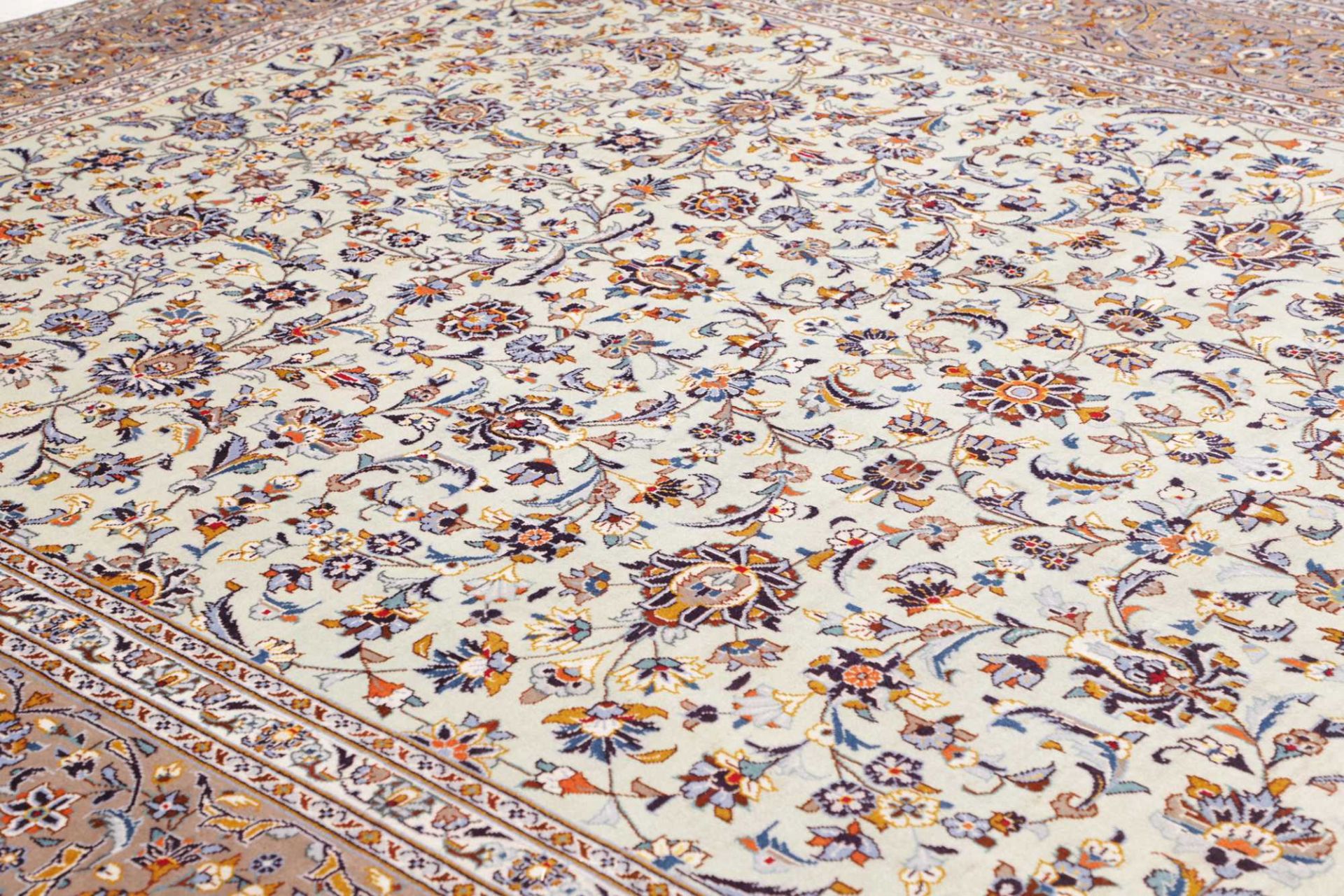 Handgeknüpfter Kashan Perserteppich 297 × 425 cm