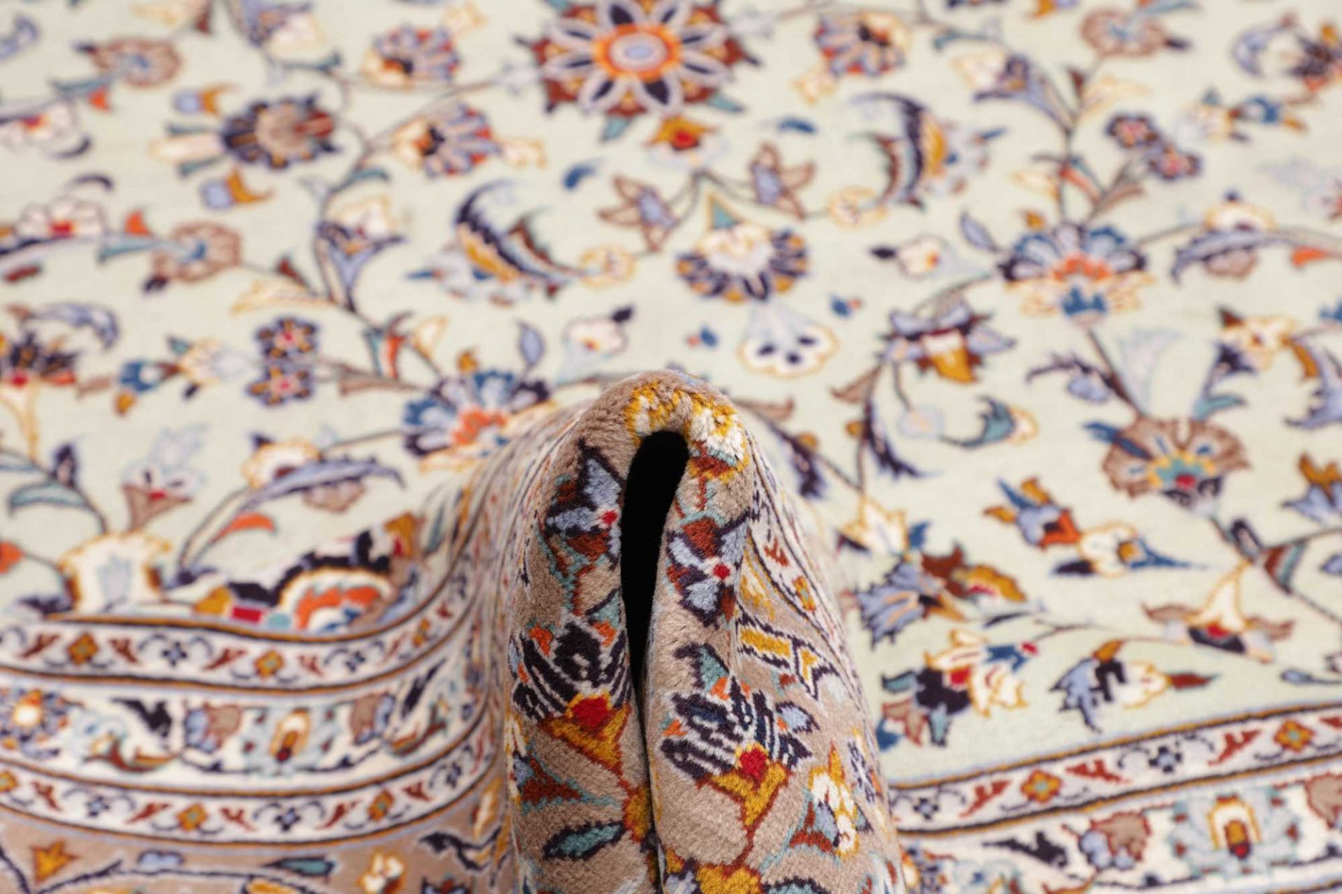 Handgeknüpfter Kashan Perserteppich 297 × 425 cm