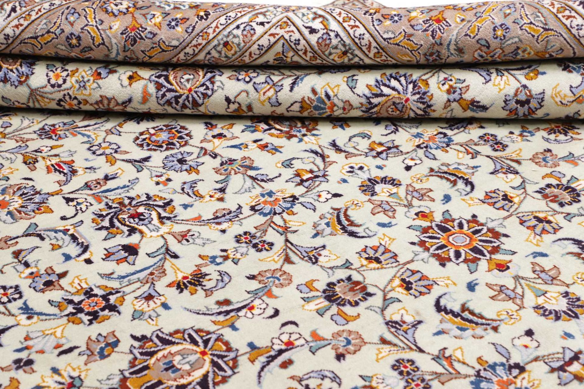 Handgeknüpfter Kashan Perserteppich 297 × 425 cm