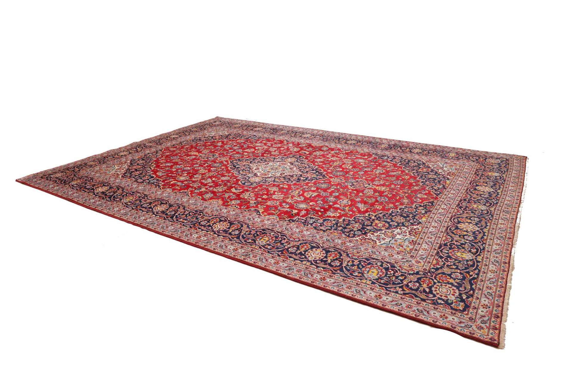 Handgeknüpfter Kashan Perserteppich, 303 × 414 cm, Wolle