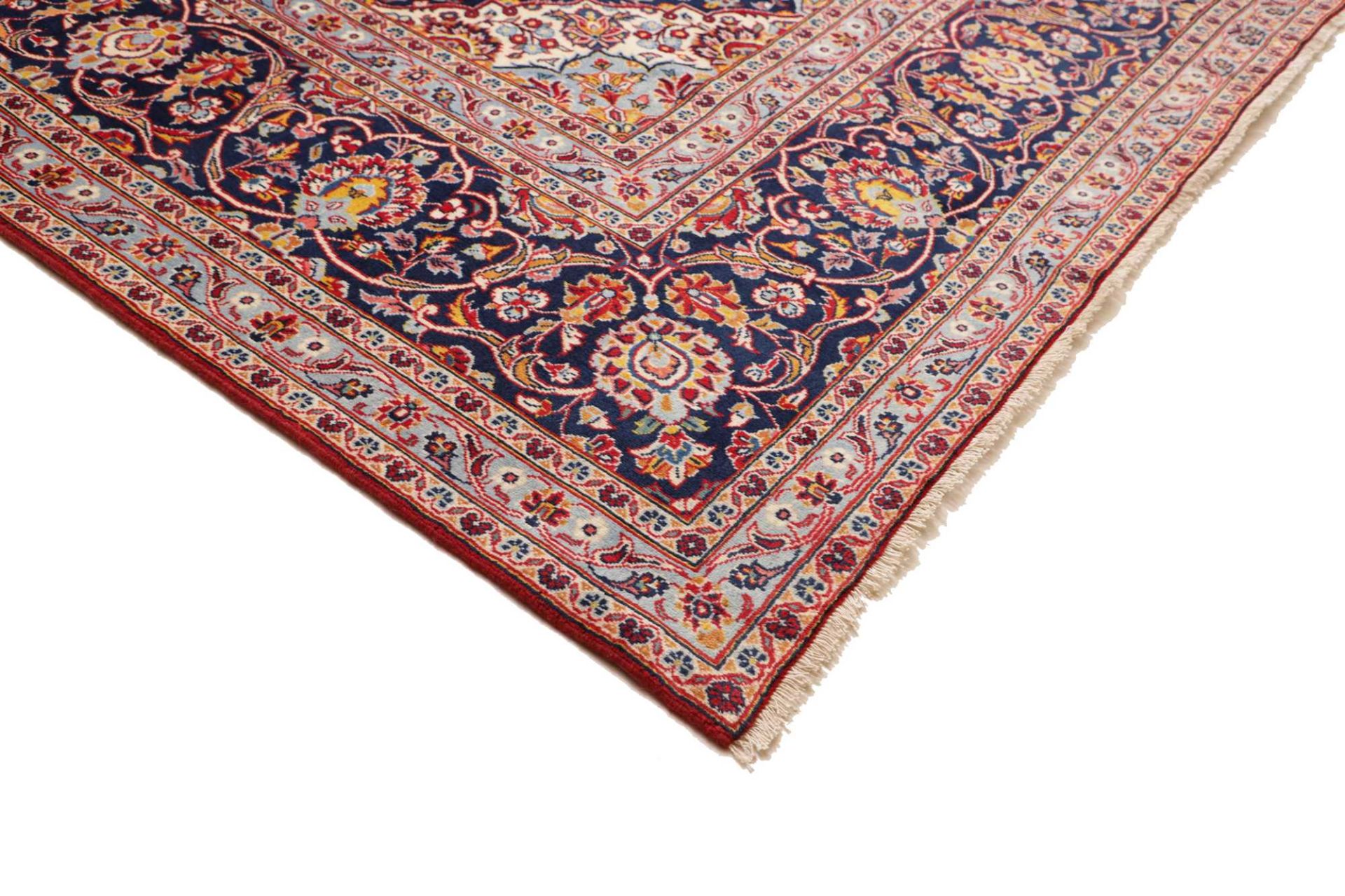 Handgeknüpfter Kashan Perserteppich, 303 × 414 cm, Wolle