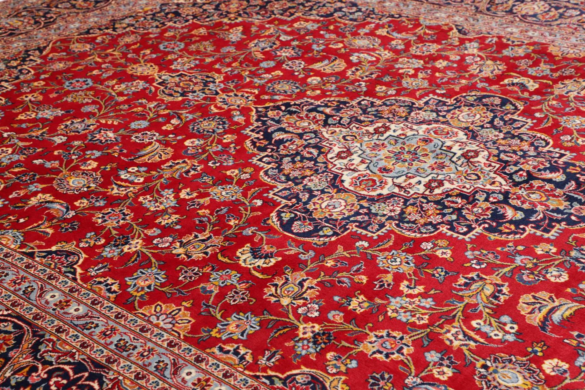 Handgeknüpfter Kashan Perserteppich, 303 × 414 cm, Wolle