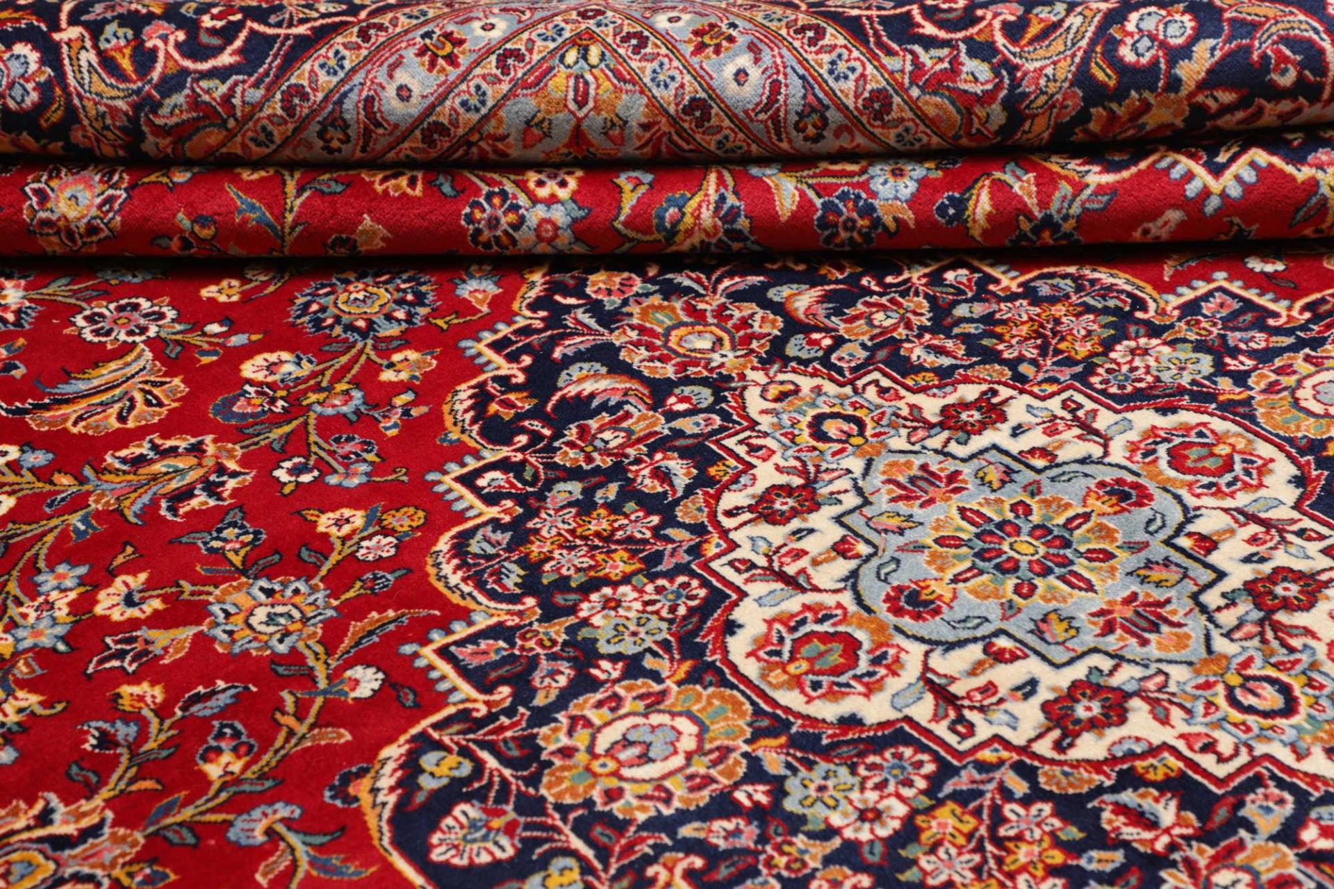 Handgeknüpfter Kashan Perserteppich, 303 × 414 cm, Wolle